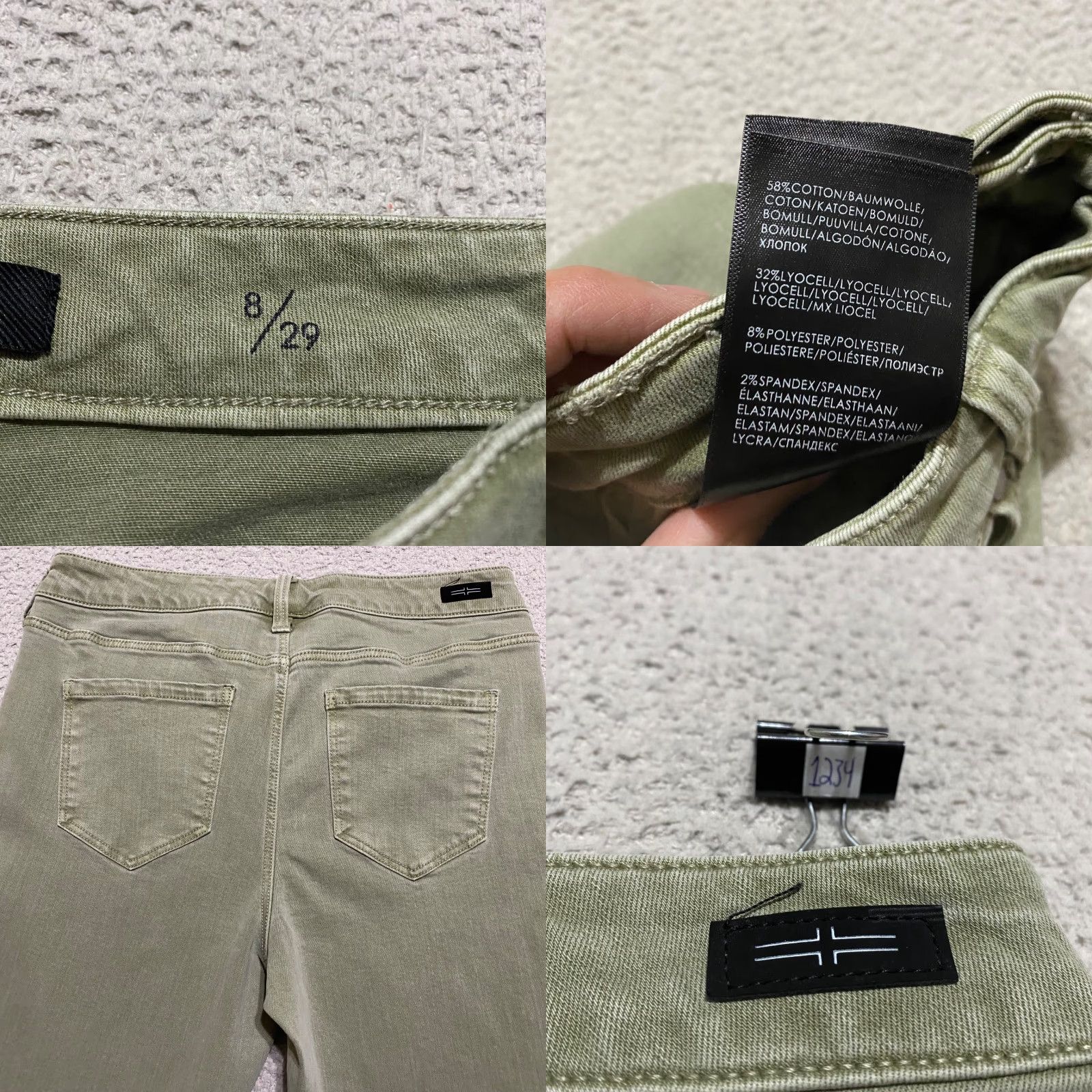 Denime Liverpool Jeans Shirt Womens 8 Beige Denim Skinny Jeans Medium Wash Ankle Mid Rise Stretch Pockets 5-Pocket Womens Liverpool Jeans Size 30" / US 8 / IT 44 - 9 Thumbnail