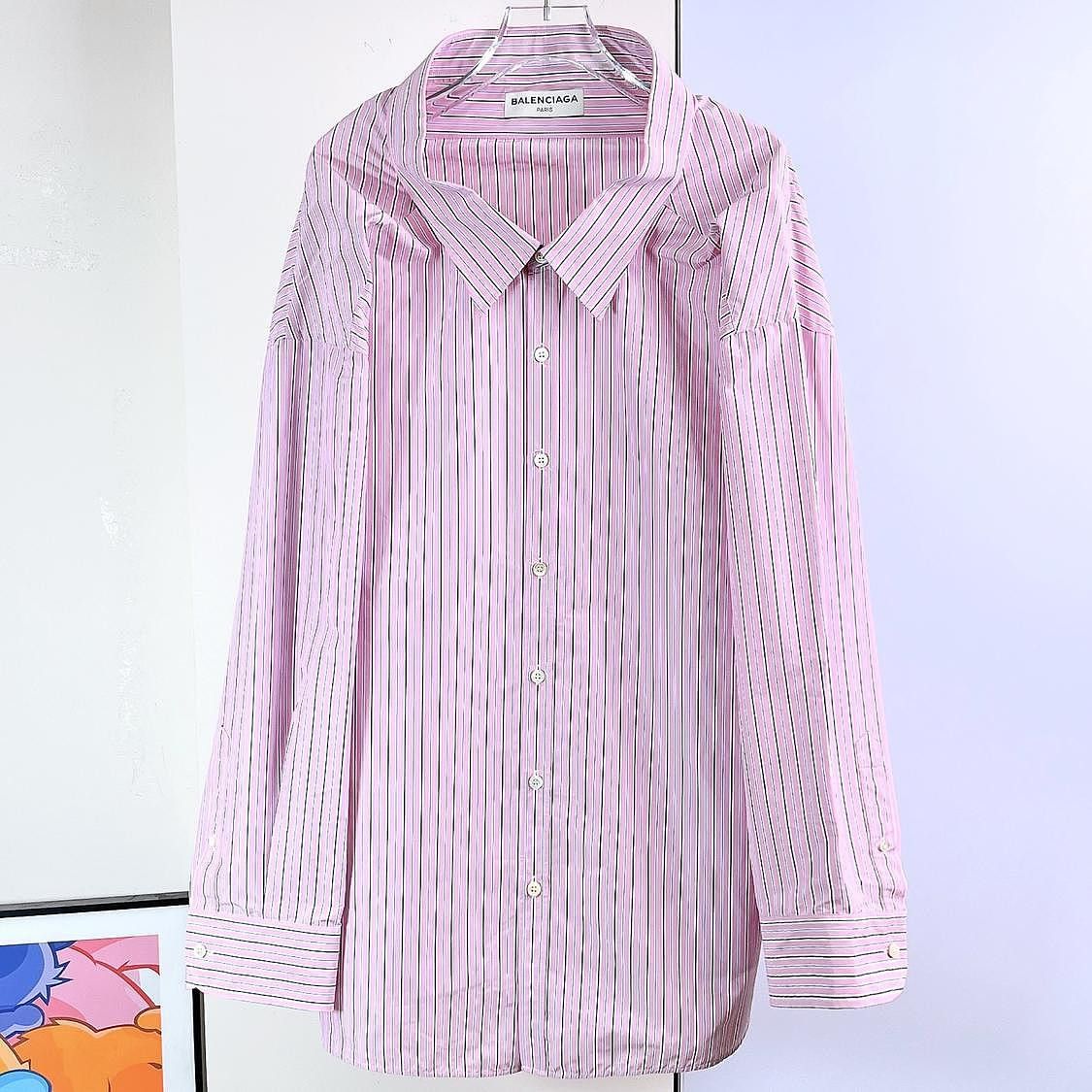 Balenciaga Balenciaga Striped Button Up Shirt Size 38 Size S / US 4 / IT 40 - 1 Thumbnail