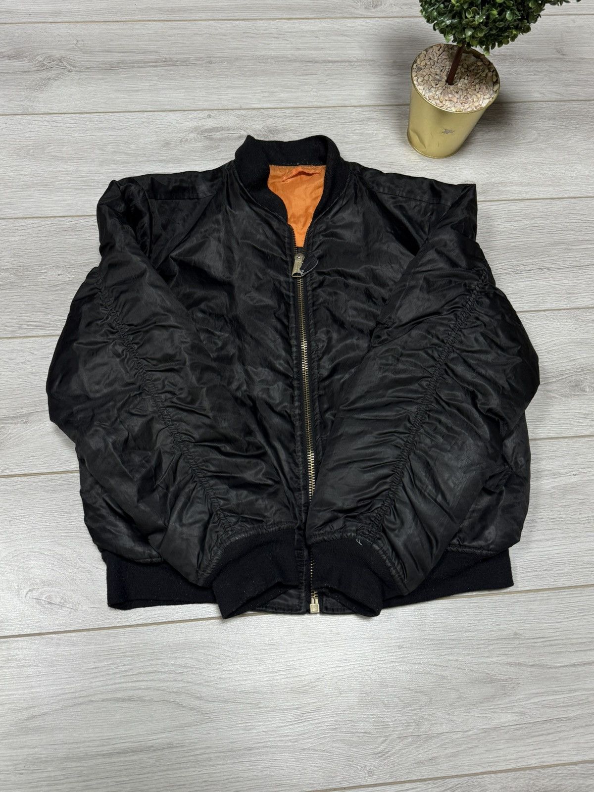 Aeronautica Militare MA-1 vintage mil tec USA shimmering bomber jacket zip Size US M / EU 48-50 / 2 - 3 Thumbnail