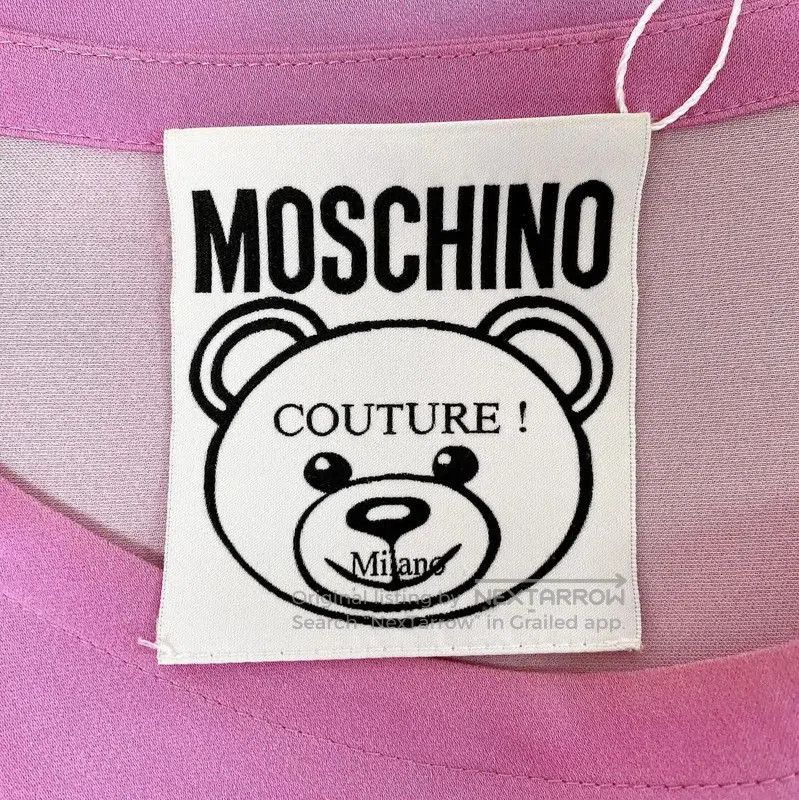 Moschino Moschino Pink Bear Graphic Dress . Size XS / US 0-2 / IT 36-38 - 6 Thumbnail