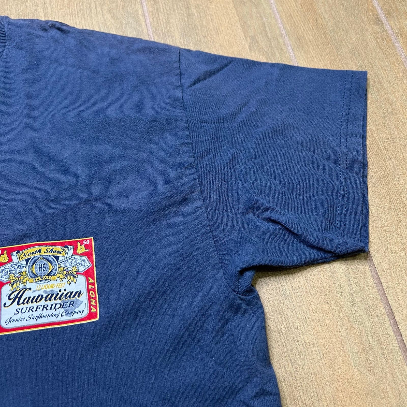 Hanes Y2K Aloha North Shore HS Hawaiian Surfrider Blue T-Shirt L Size US L / EU 52-54 / 3 - 8 Thumbnail