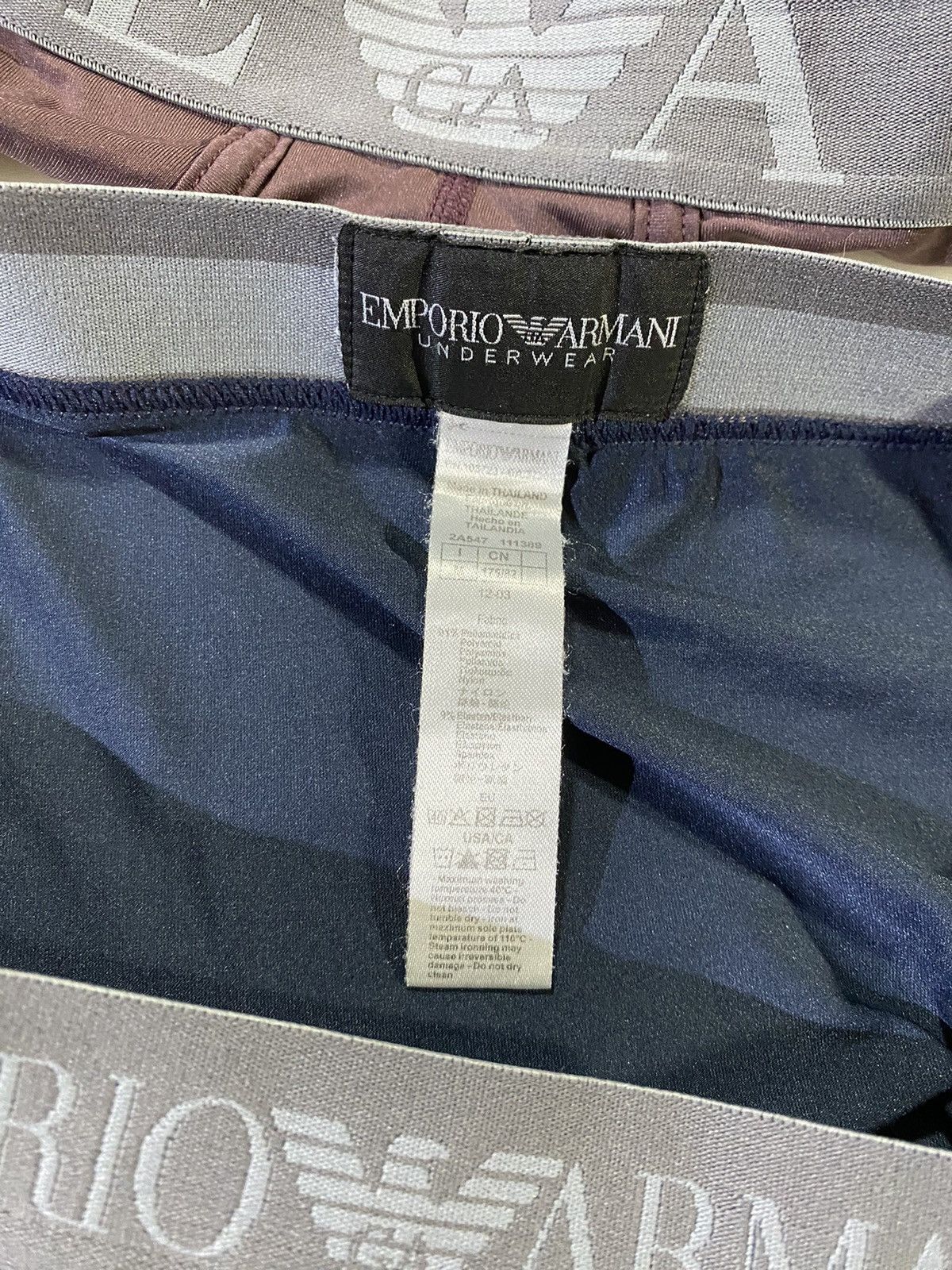 Emporio Armani Emporio Armani Logo Briefs Short Trunks 1 Blue/ 1 Merlot Size 32 - 6 Thumbnail