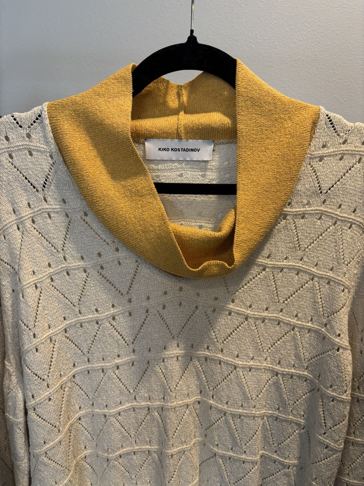 Kiko Kostadinov Kiko Kostadinov SS24 Yellow & Beige Brecht Turtleneck 🇧🇬 Size US M / EU 48-50 / 2 - 2 Thumbnail