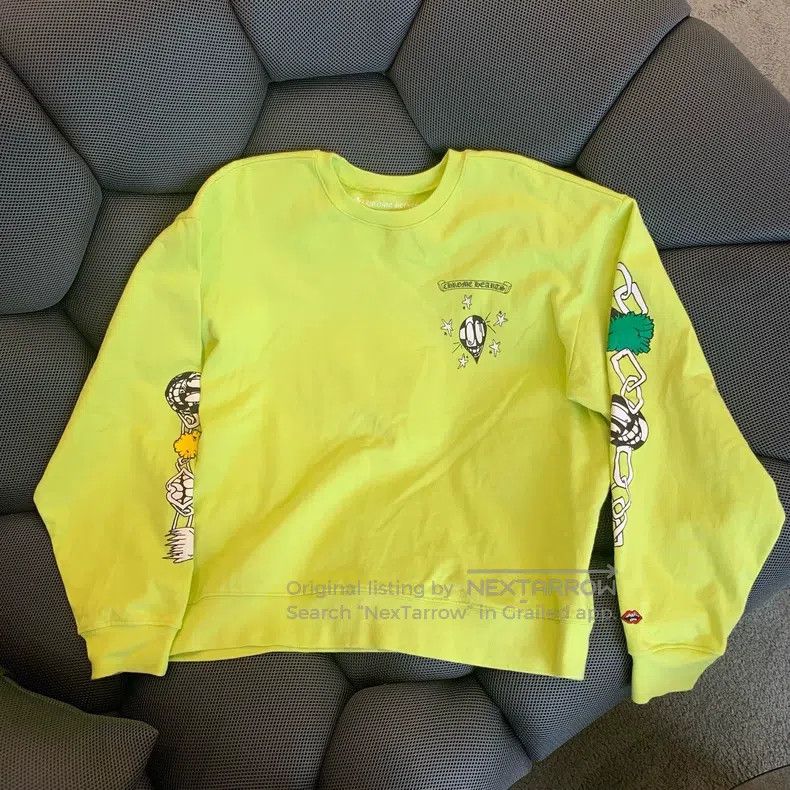 Chrome Hearts CHROME HEARTS Size L Fluorescent green graffiti sweater Size US L / EU 52-54 / 3 - 1 Thumbnail