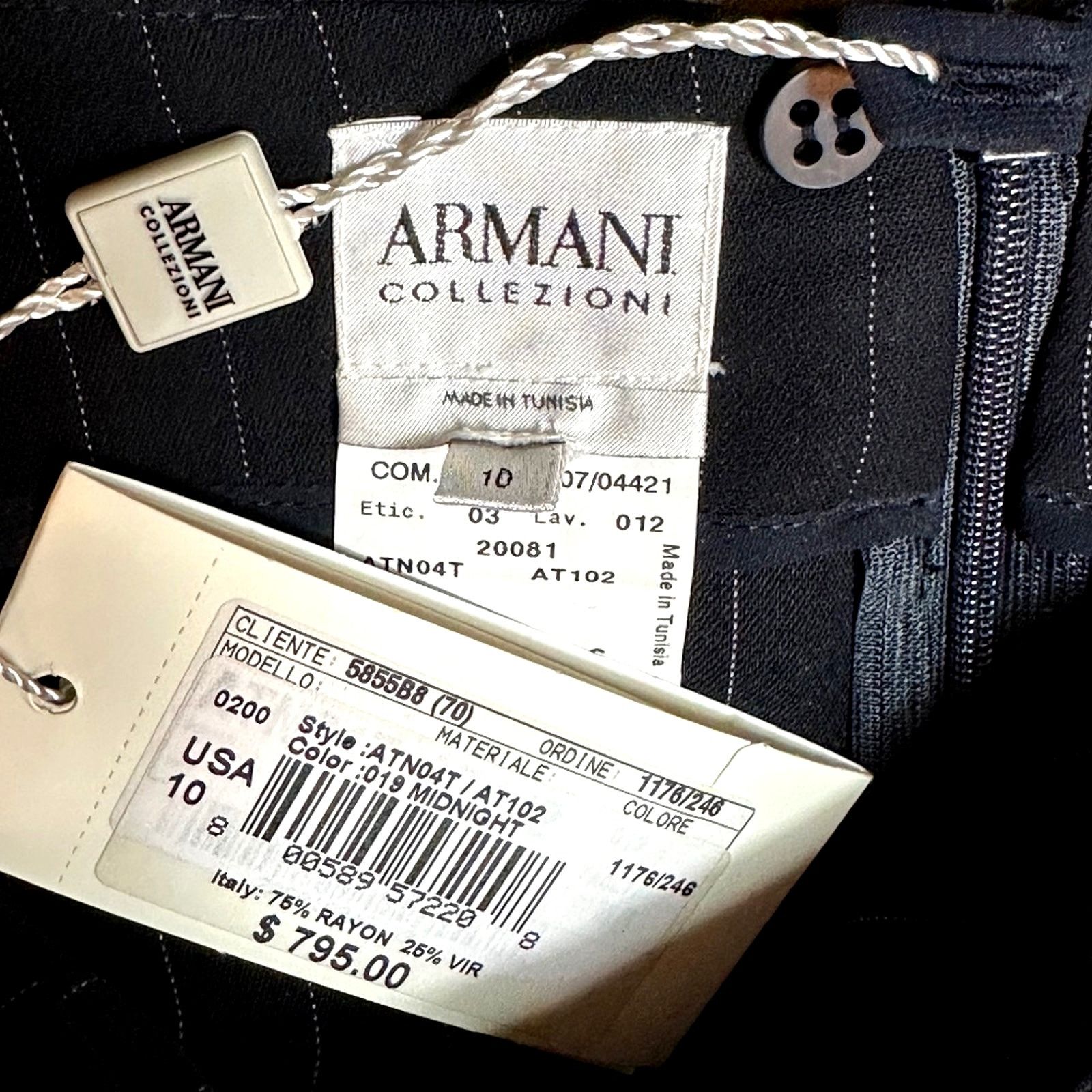 Armani Collezioni Armani Collezioni Bow Front Pin Stripe Skirt Midnight 10 Size L / US 10 / IT 46 - 15 Thumbnail