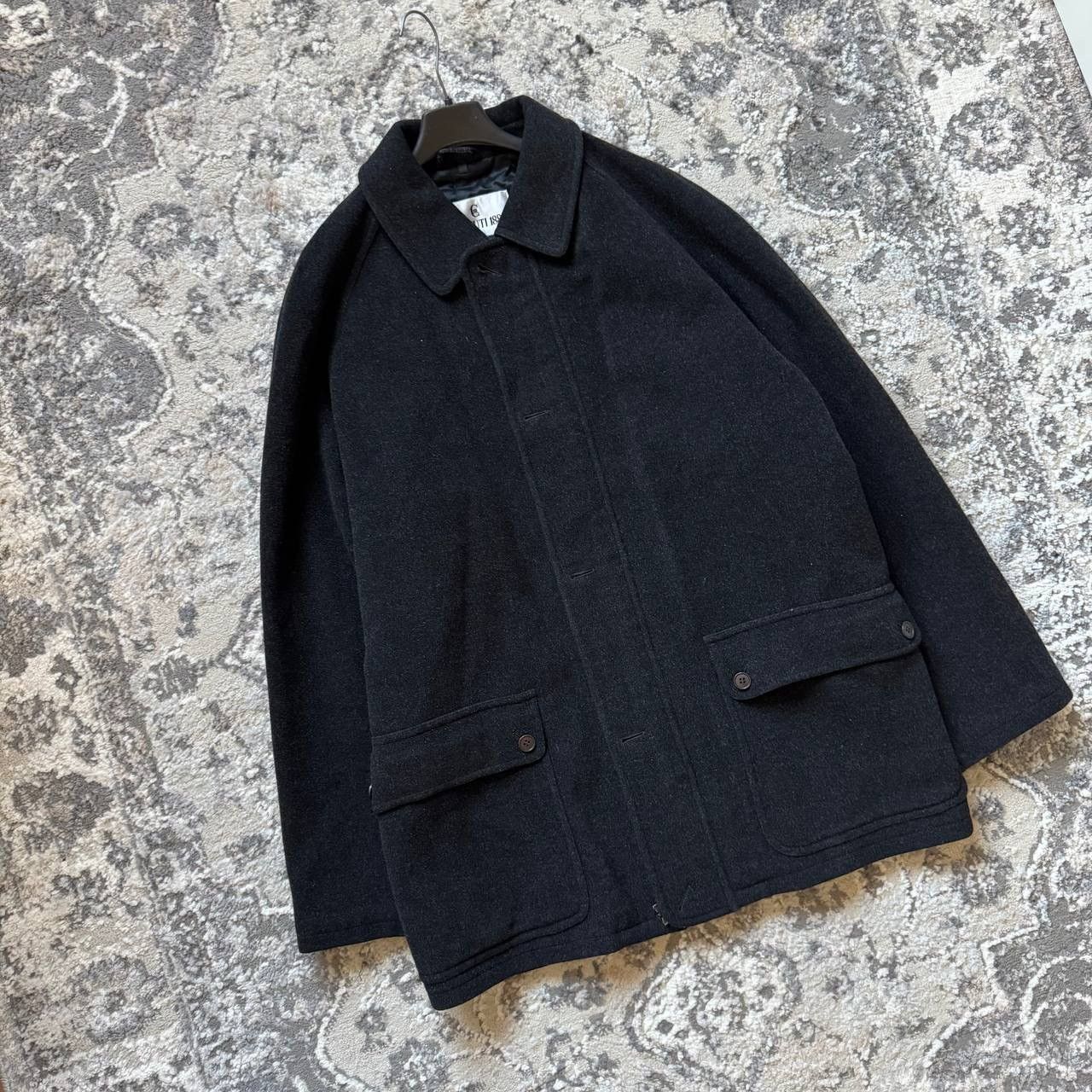 Cerruti 1881 Cerruti Vintage Heavy Wool Classic Retro Zip Coat Jacket Size US XL / EU 56 / 4 - 3 Thumbnail
