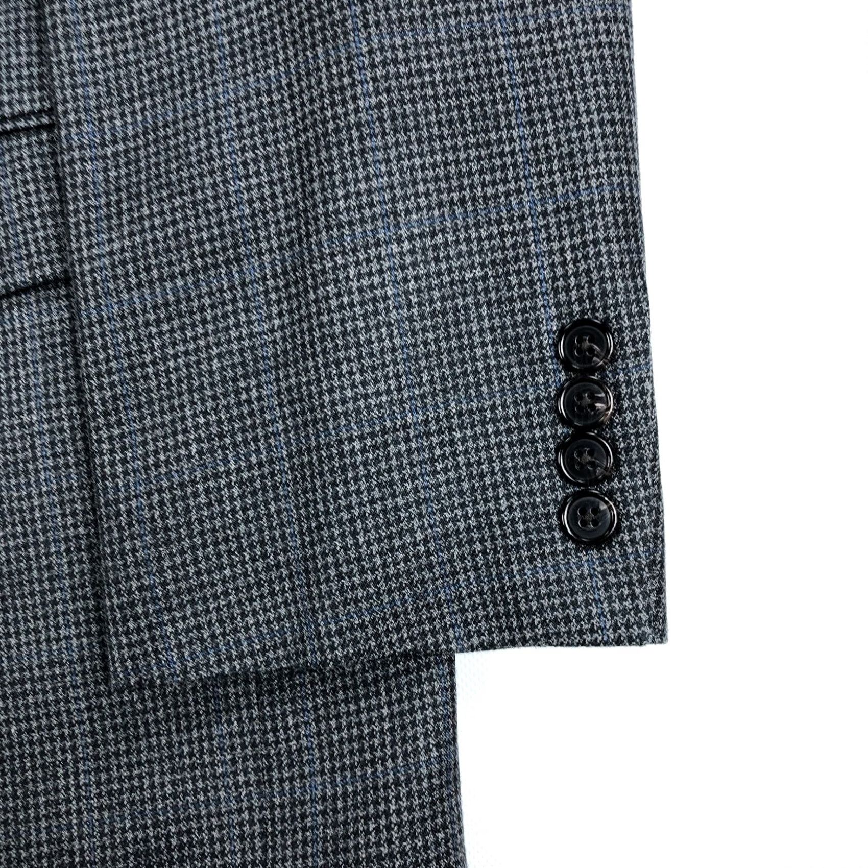 Ralph Lauren Ralph Lauren Blazer 46R Gray Glen Check Plaid 2 Button Silk Wool Jacket Single-Breasted Mens Regular Notch Lined Dry Clean Only Vintage: No Size 46R - 3 Thumbnail