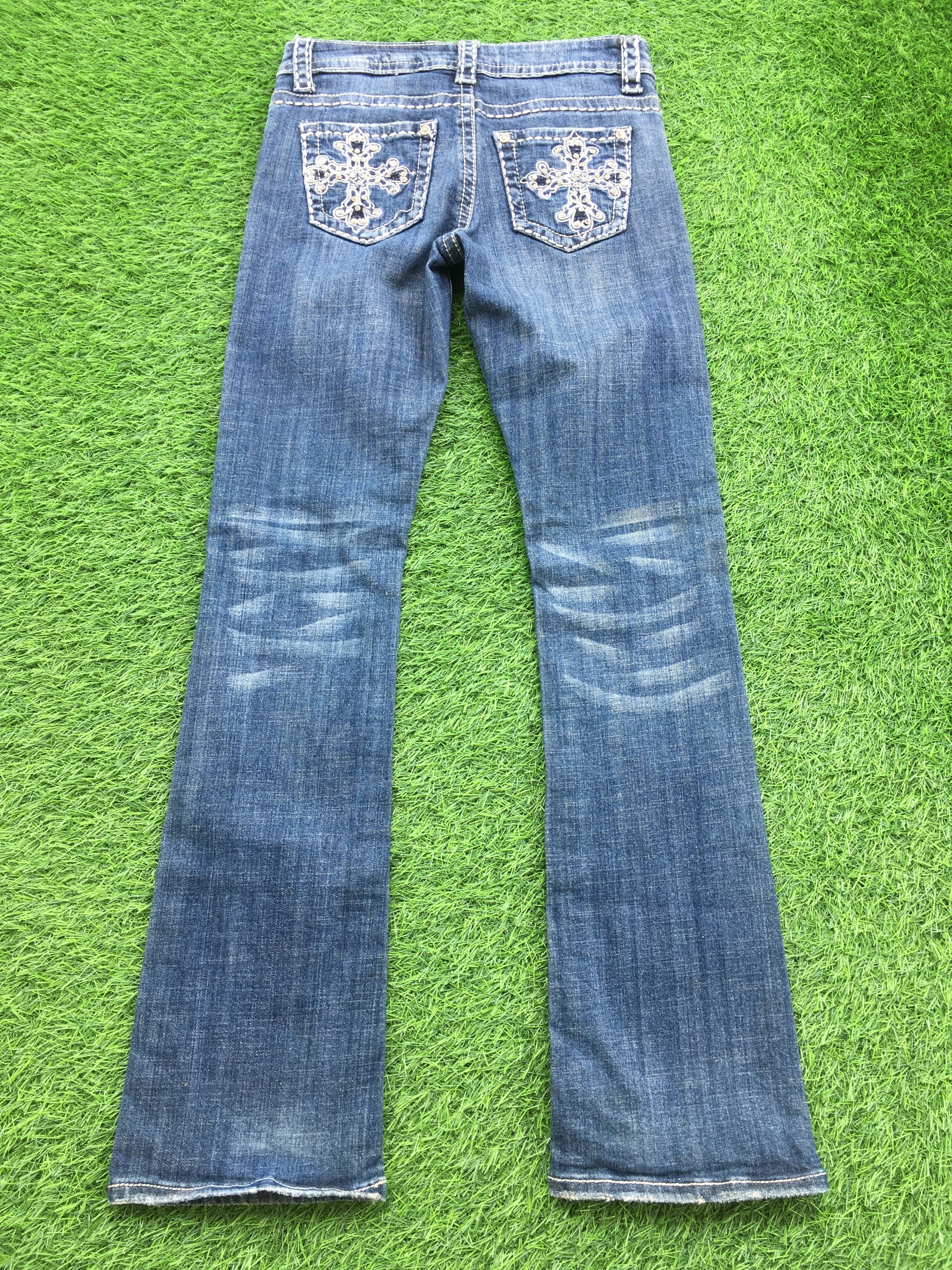 Designer × Jean Cross Embellished Bootcut Jeans D-985 Size 26" / US 2 / IT 38 - 4 Thumbnail