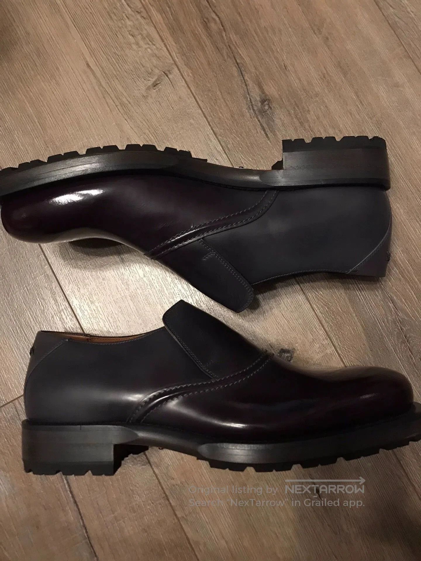 Ermenegildo Zegna Red Leather Slip-On Shoes Size 10.5. Size US 10.5 / EU 43-44 - 8 Thumbnail