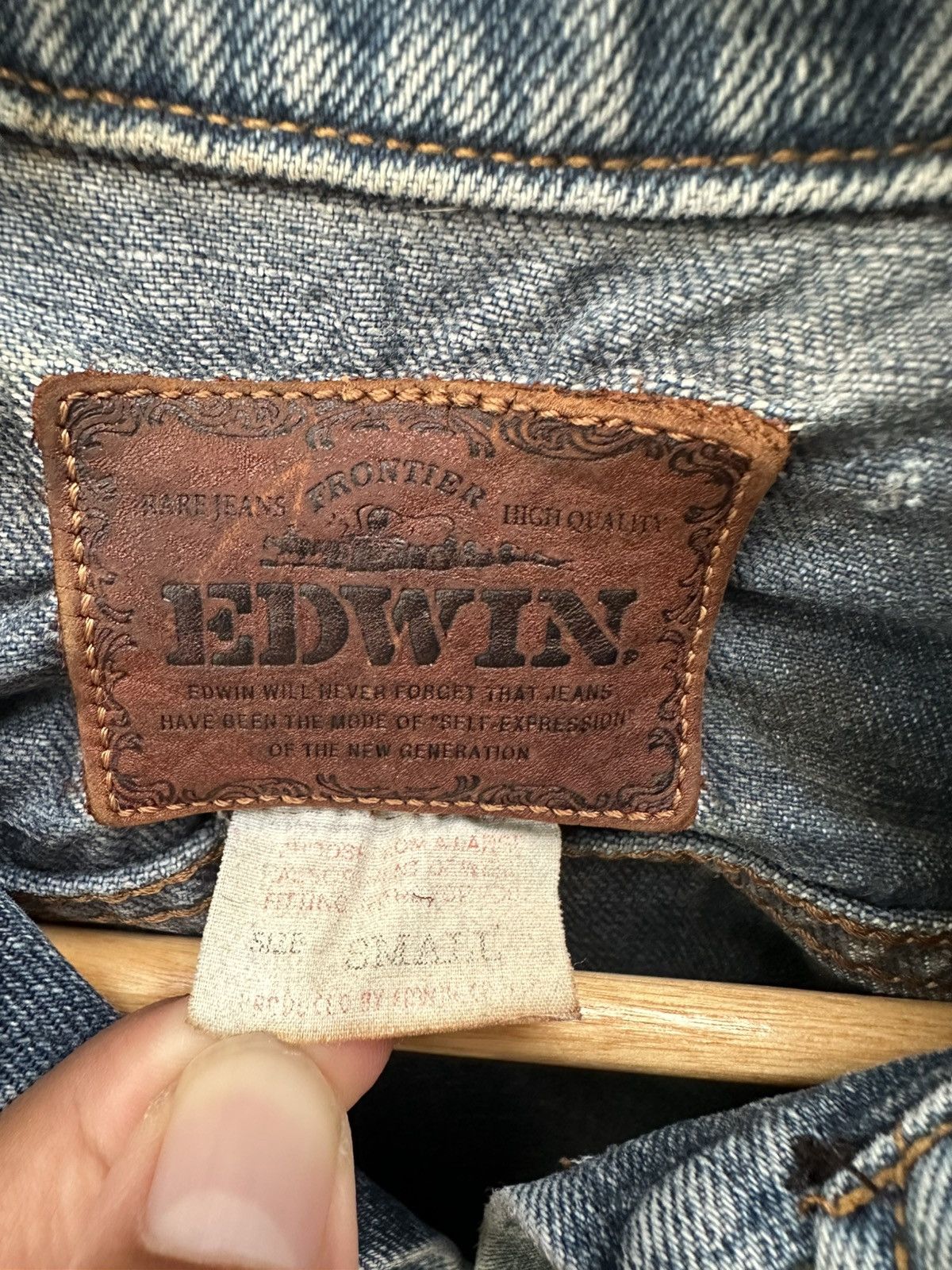 Edwin 👹Vintage Edwin Trucker Jacket (Woman) Size US S / EU 44-46 / 1 - 8 Thumbnail