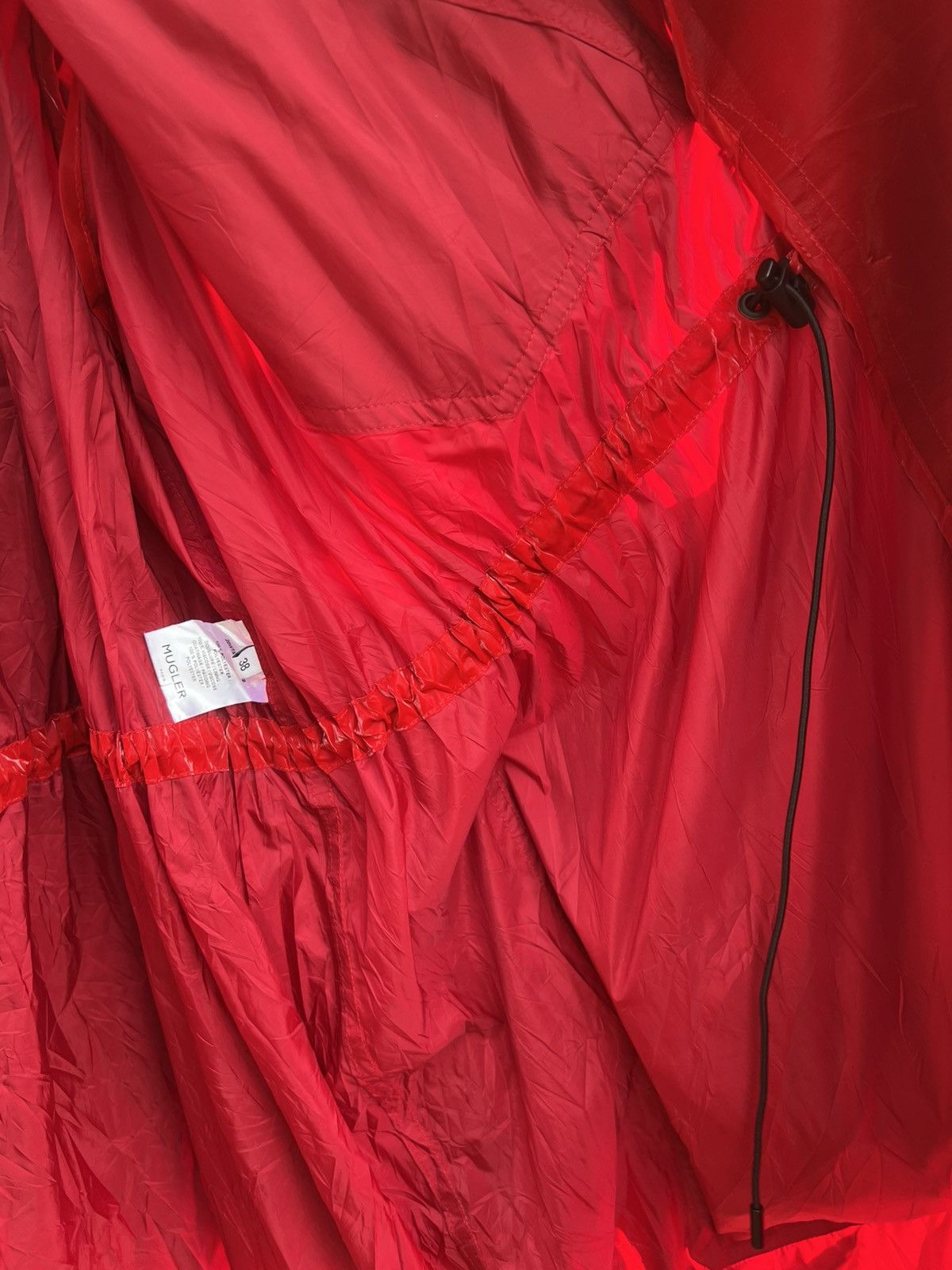 Mugler Belted Glossy Red Trench Coat Size XS / US 0-2 / IT 36-38 - 13 Thumbnail