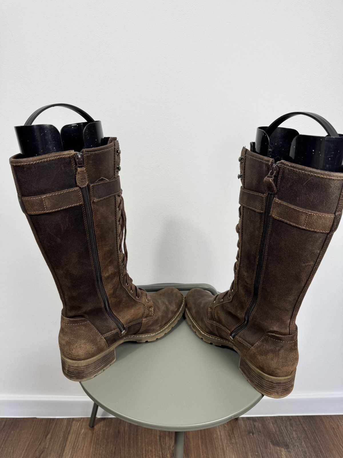 Timberland Timberland Tall Leather Biker Combat Boots Lace Up US10 Size US 10 / IT 40 - 8 Thumbnail