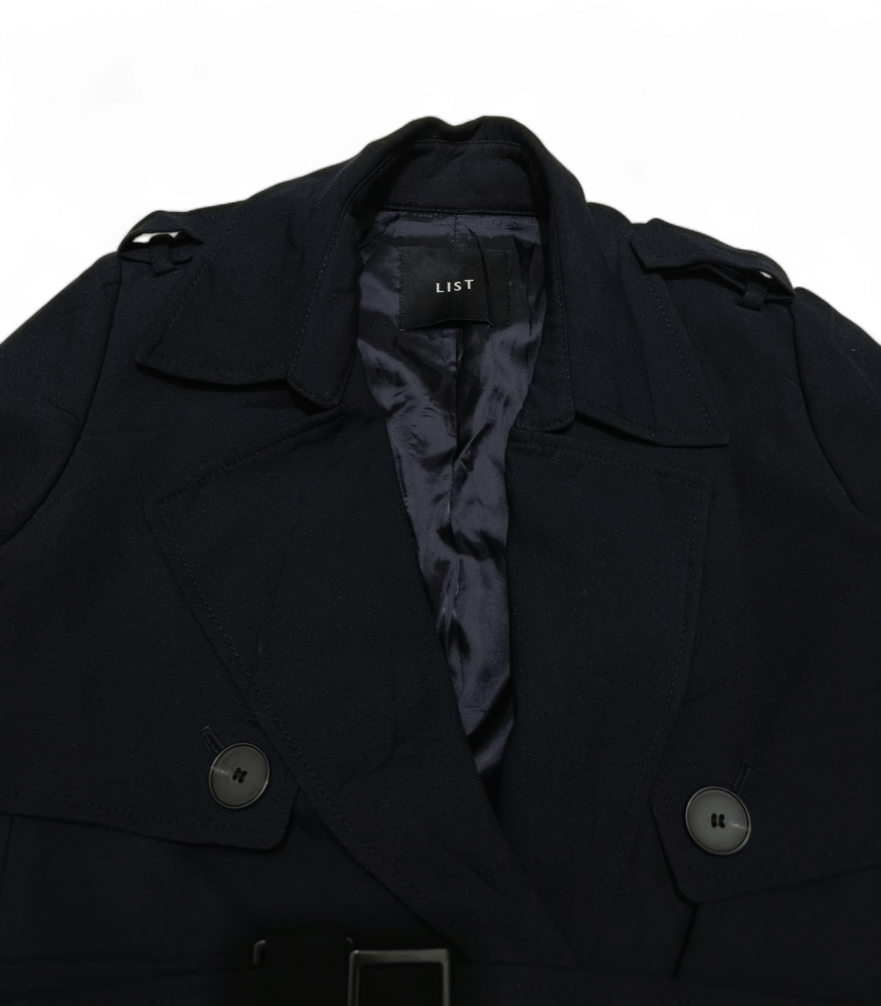 Other LIST Women's Black Trench Coat Size S / US 4 / IT 40 - 6 Thumbnail