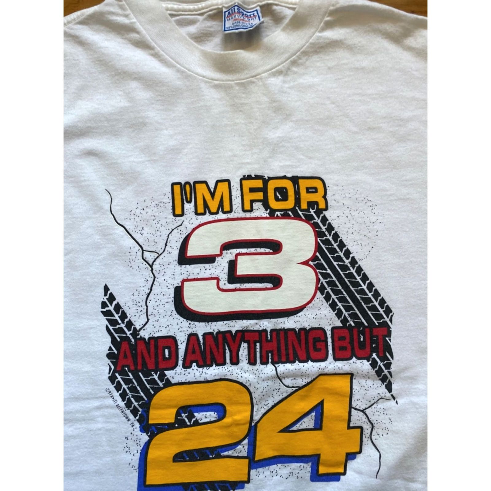 NASCAR VTG Dale Earnhardt “I’m for 3” Jeff Gordon Sz XXL Nascar Shirt Mens 2XL Black Graphic Tee 1990s NASCAR Size US XXL / EU 58 / 5 - 3 Thumbnail