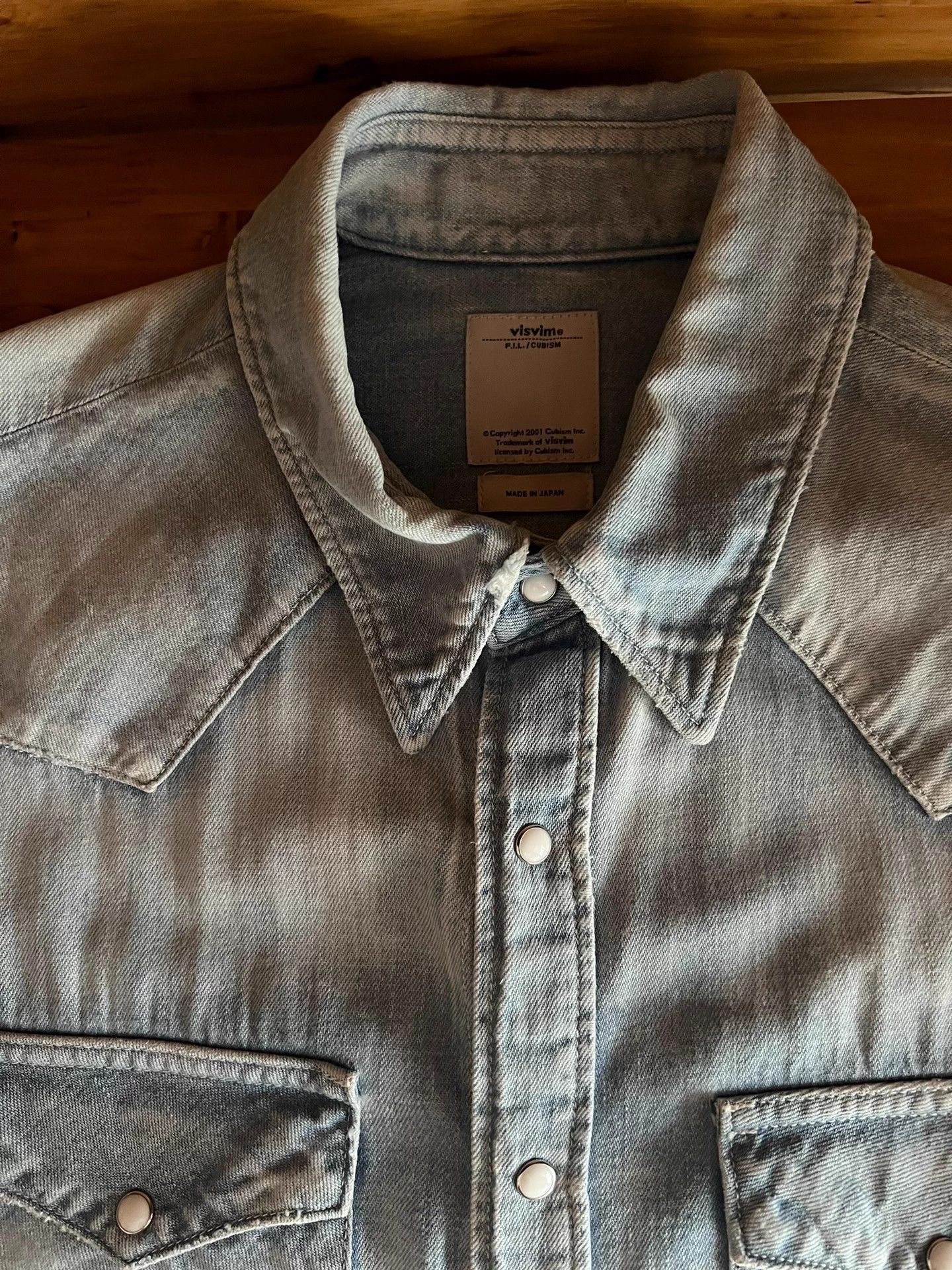 Visvim visvim 2017 Indigo Washed Camo Denim Shirt Size 2 Size US M / EU 48-50 / 2 - 9 Thumbnail
