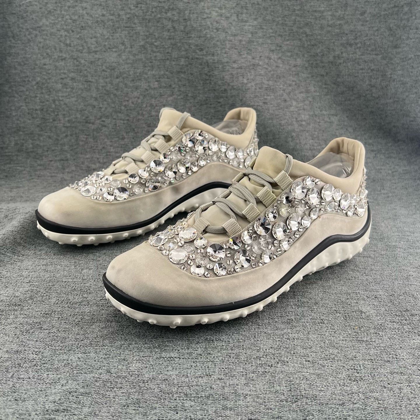Miu Miu Miu Miu Rhinestone Round Toe Ballet Sneakers Size US 6.5 / IT 36.5 - 1 Thumbnail