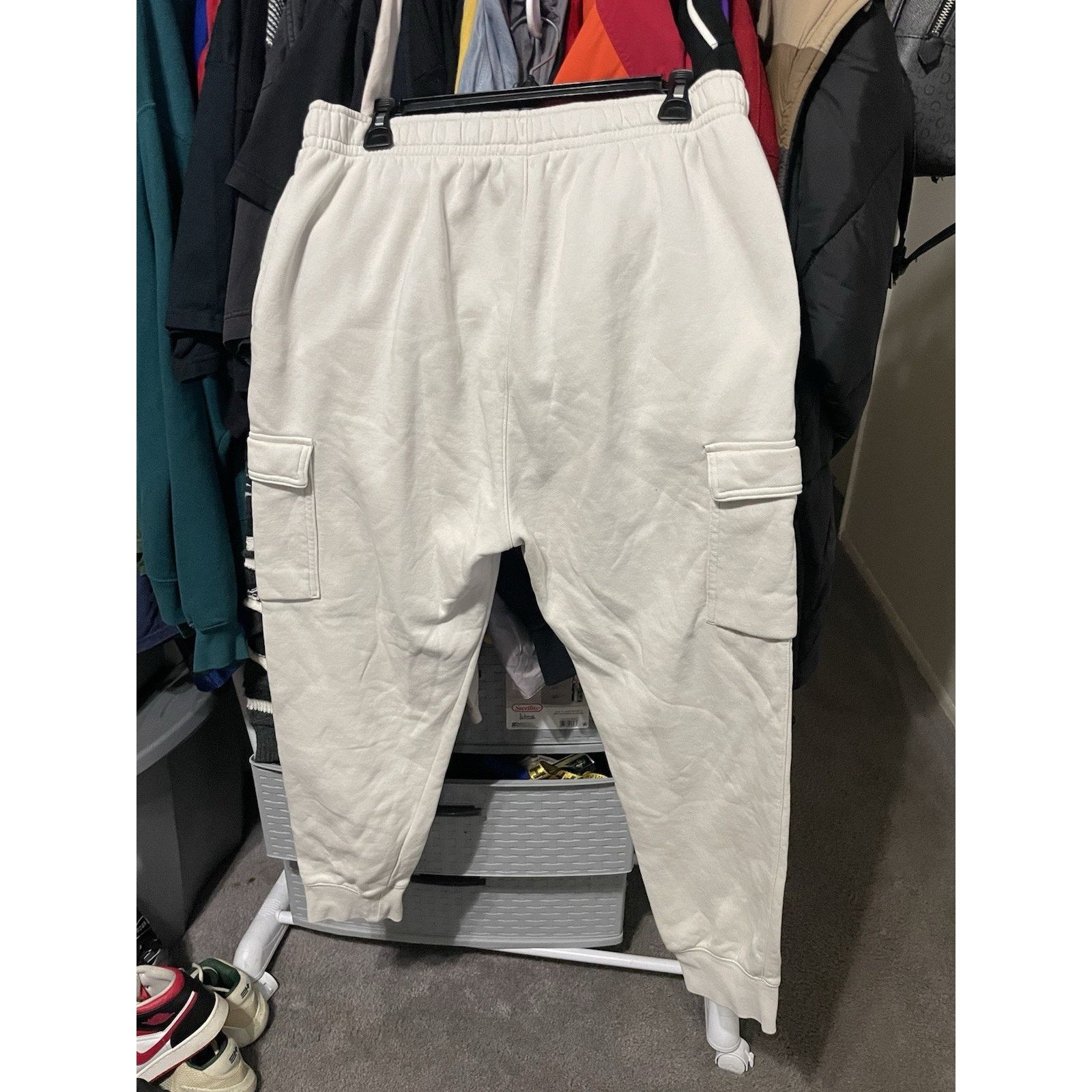Nike Size L- Nike Sweat Pants Joggers Cargo Light Bone White Size US 42 / EU 58 - 2 Thumbnail