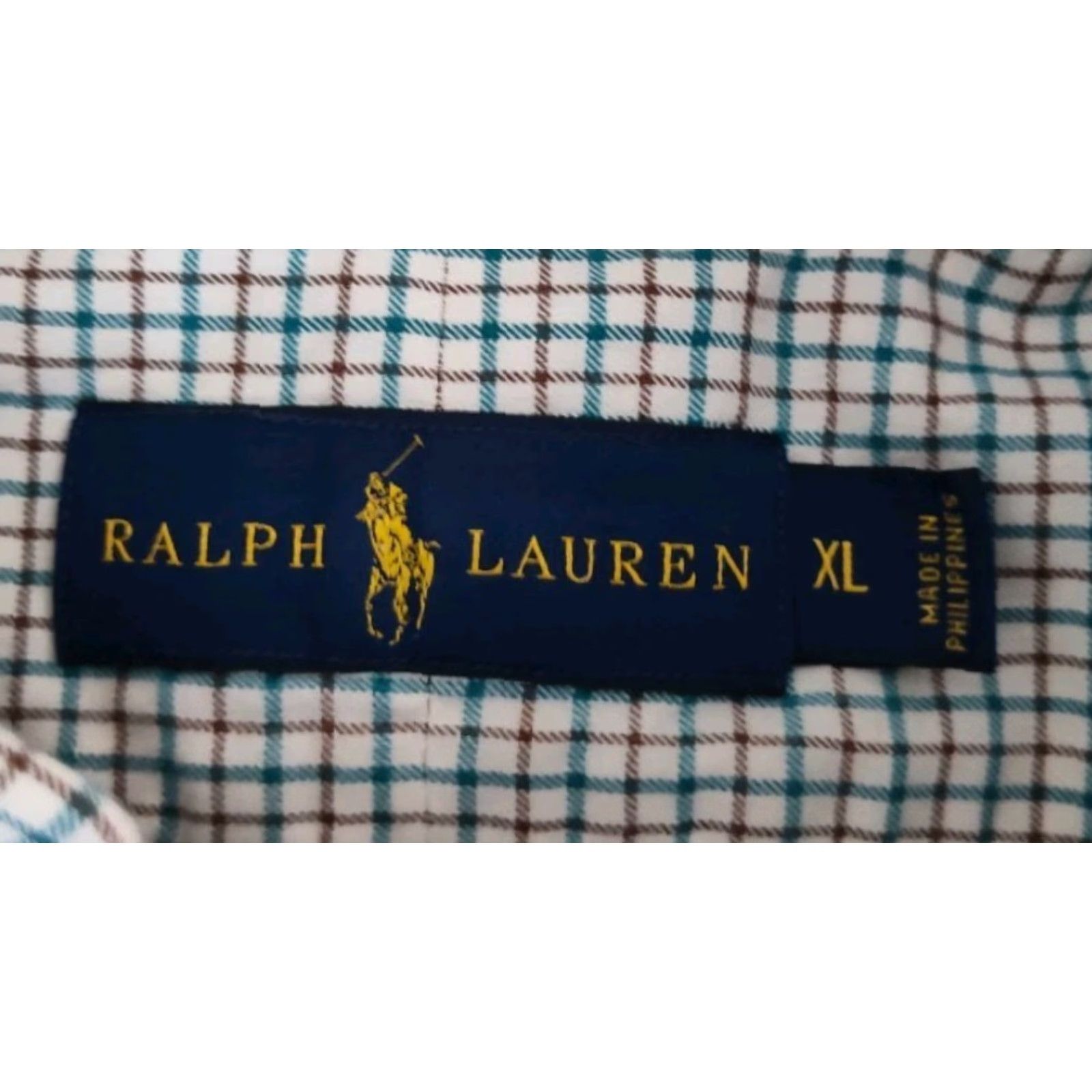 Polo Ralph Lauren VINTAGE Polo Ralph Lauren Shirt Mens XL White Teal Maroon Check Button-Down Shirt Size US XL / EU 56 / 4 - 6 Thumbnail