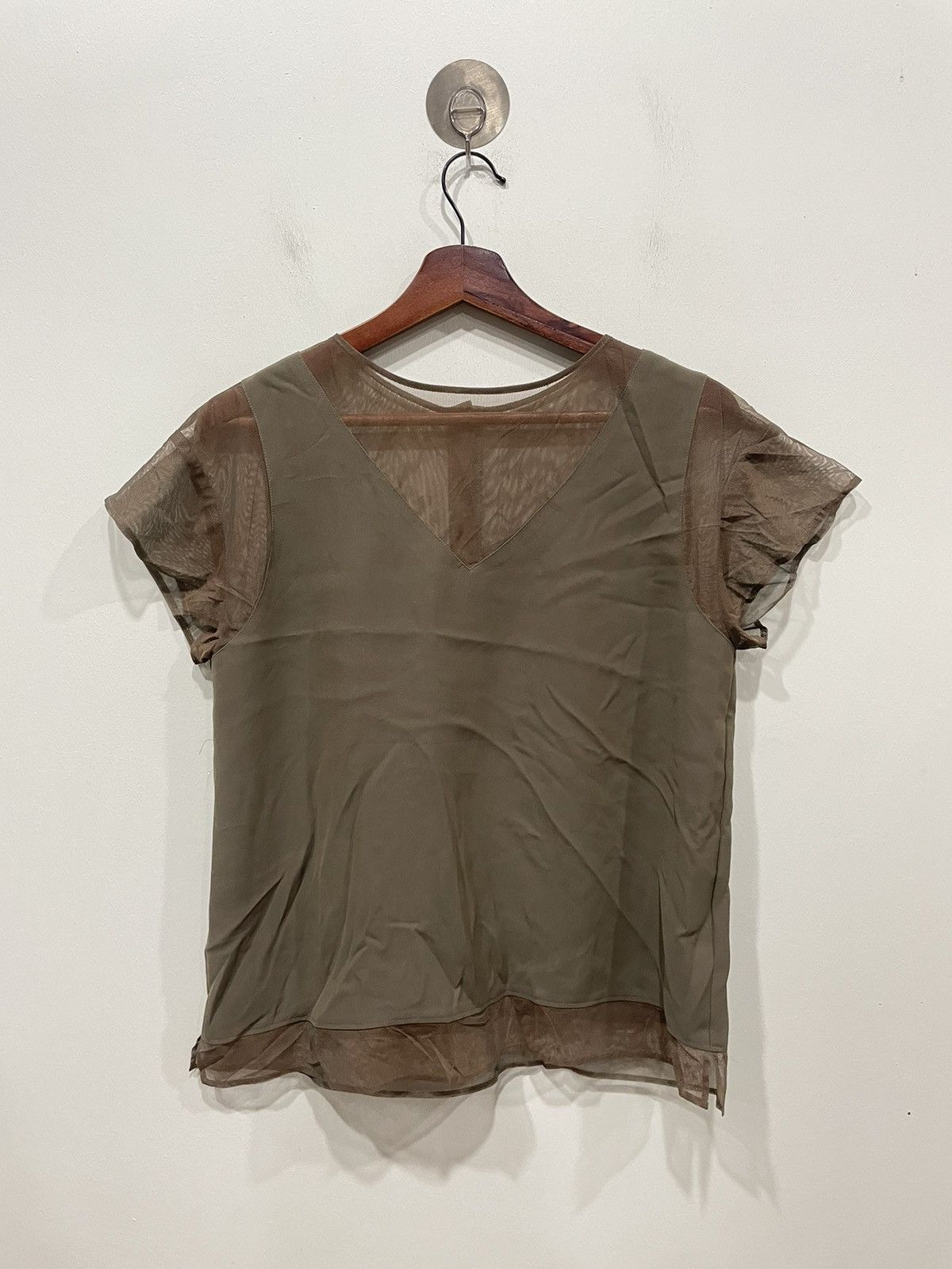 Japanese Brand United Tokyo Mesh Blouse Size S / US 4 / IT 40 - 2 Thumbnail