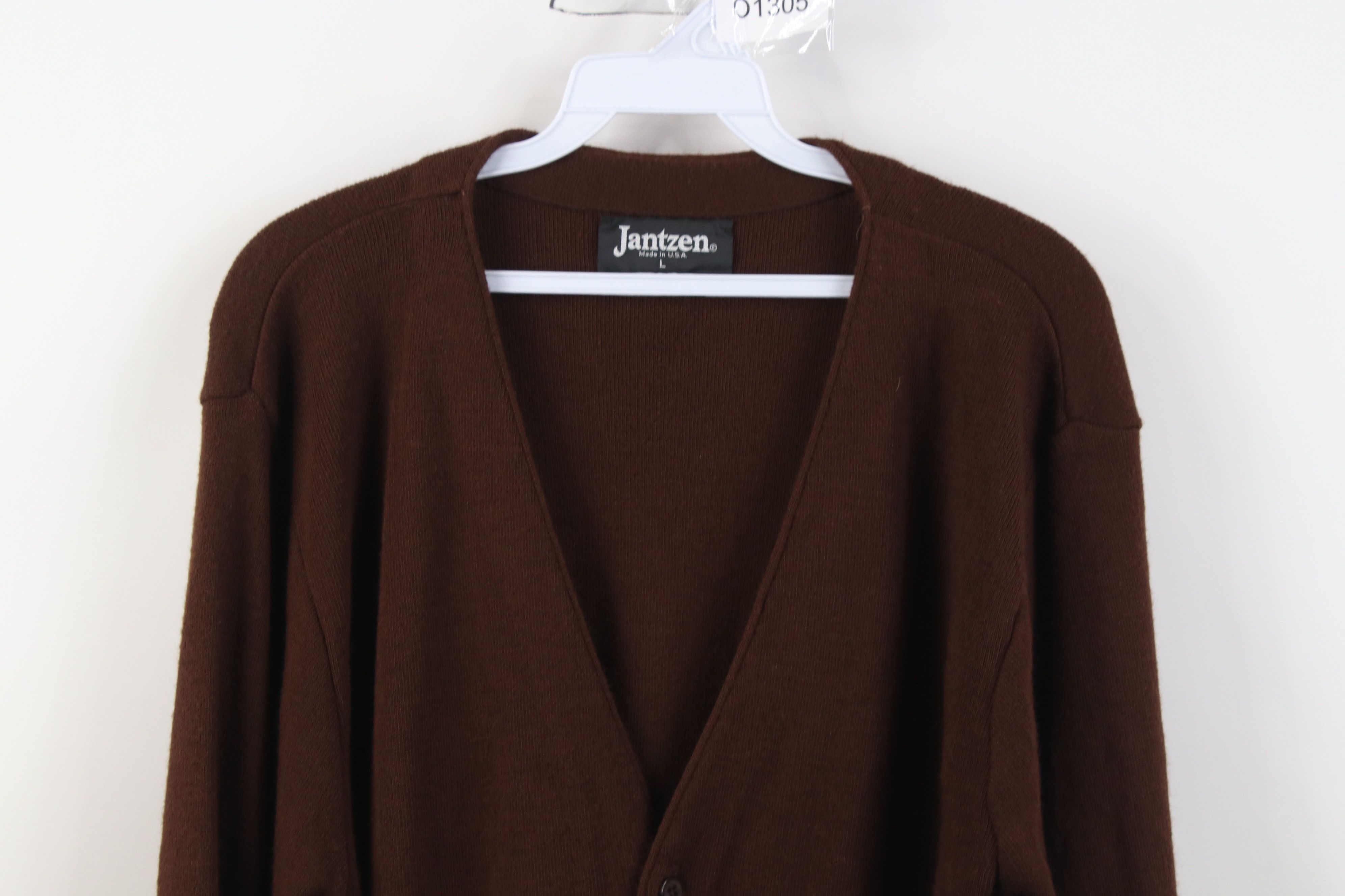 Vintage Vintage 70s Streetwear Soft Knit Cardigan Sweater Brown USA Size US L / EU 52-54 / 3 - 2 Thumbnail