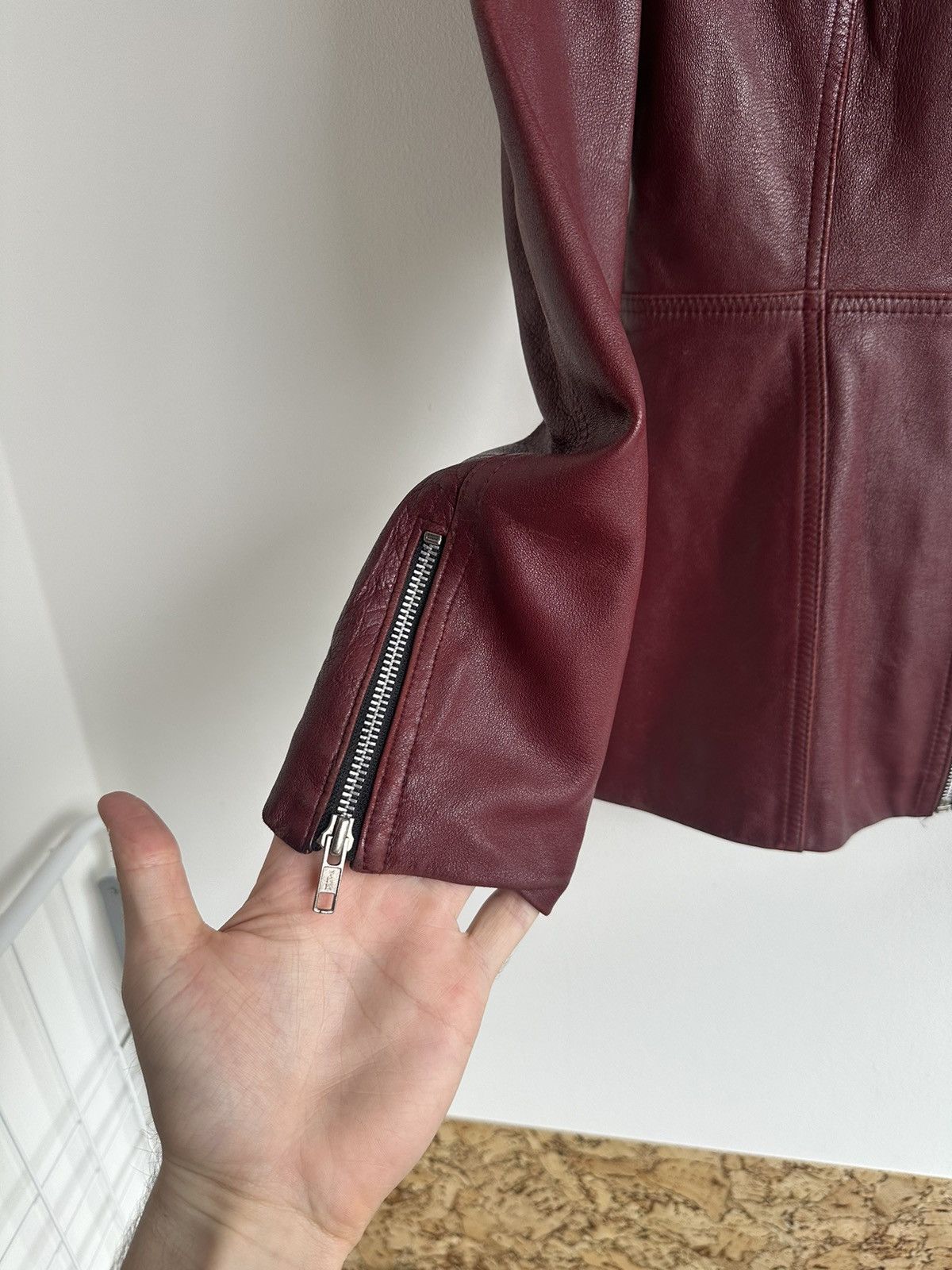 plein sud VTG PLEIN SUD AMOR France Leather Jacket Burgundy Size 40/8 Size M / US 6-8 / IT 42-44 - 5 Thumbnail