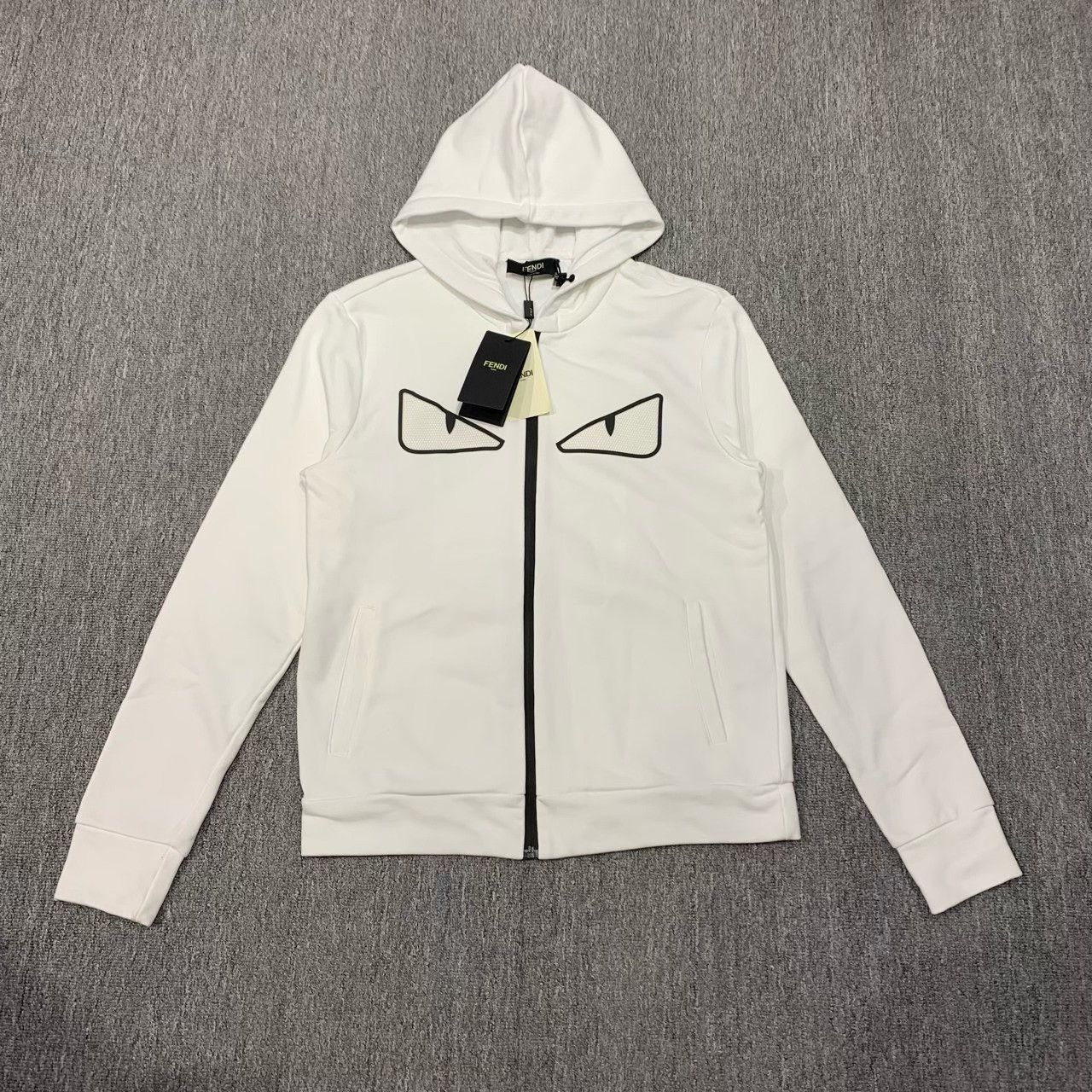 Fendi Fendi White Monster Zip Jacket Size US M / EU 48-50 / 2 - 1 Thumbnail