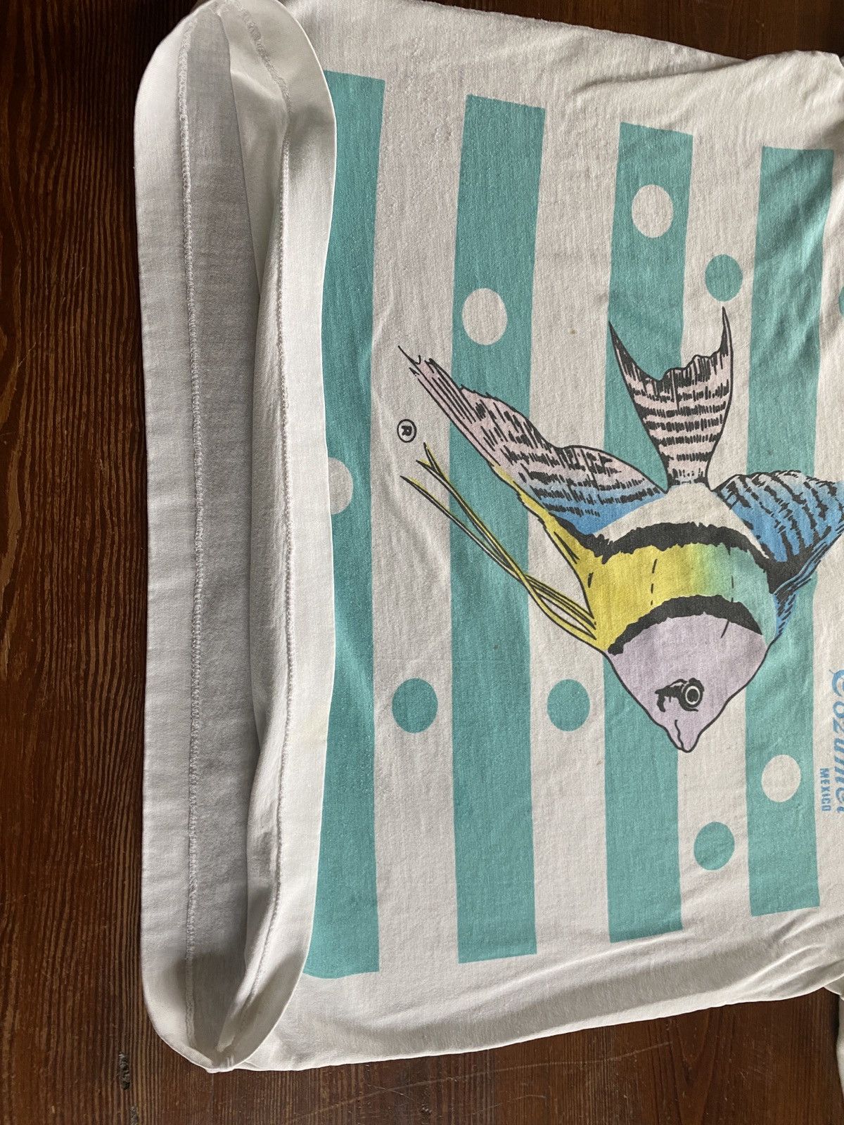 Vintage Vintage 80’s Cozumel Mexico Fish Stripes Single Stitch Tee Size US L / EU 52-54 / 3 - 12 Thumbnail