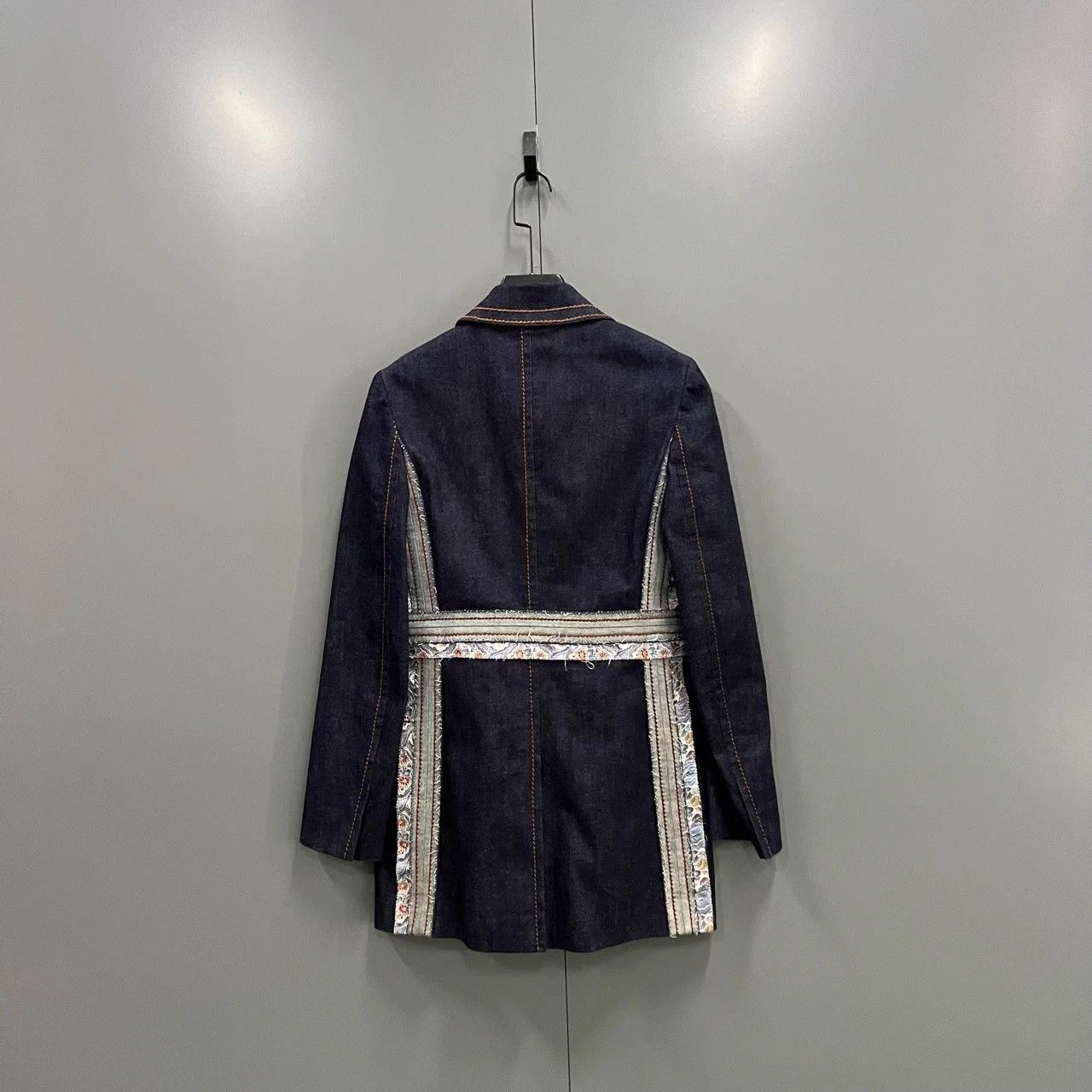 Prada PRADA lace trim denim jacket 40 with tags Size S / US 4 / IT 40 - 2 Thumbnail
