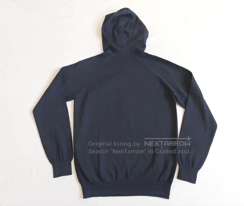 Other Hermes Cowl-neck sweater zipper knit jacket, navy blue, 80 Size US S / EU 44-46 / 1 - 8 Thumbnail