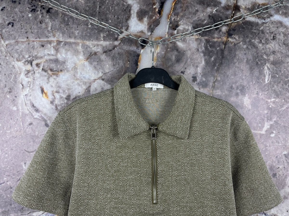 Other ARNE Herringbone Textured Zip Polo Shirt Short Sleeve Size US M / EU 48-50 / 2 - 2 Thumbnail
