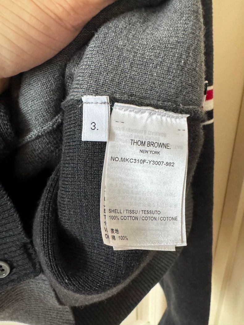 Thom Browne Thom Browne Gray cotton cardigan Size US L / EU 52-54 / 3 - 5 Thumbnail
