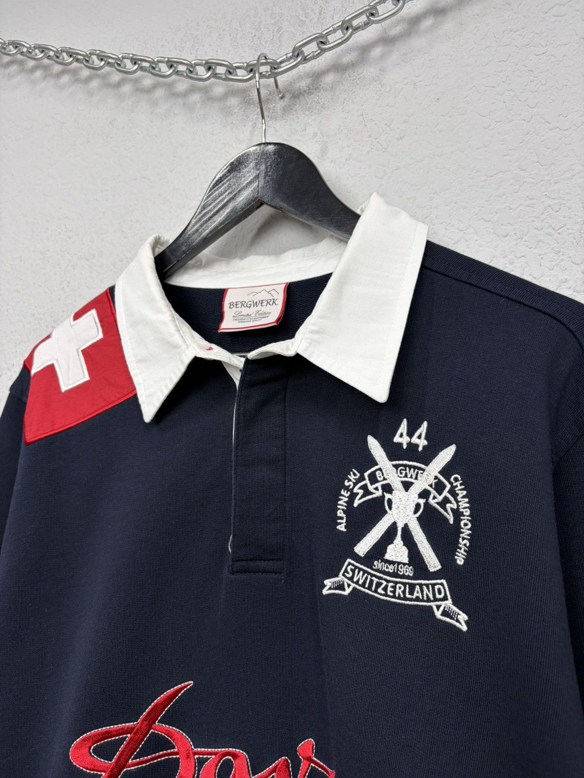 POST ARCHIVE FACTION (PAF) Limited Edition Bergwerk Alpine Rugby Switzerland Chmp Patch Size US XL / EU 56 / 4 - 8 Thumbnail