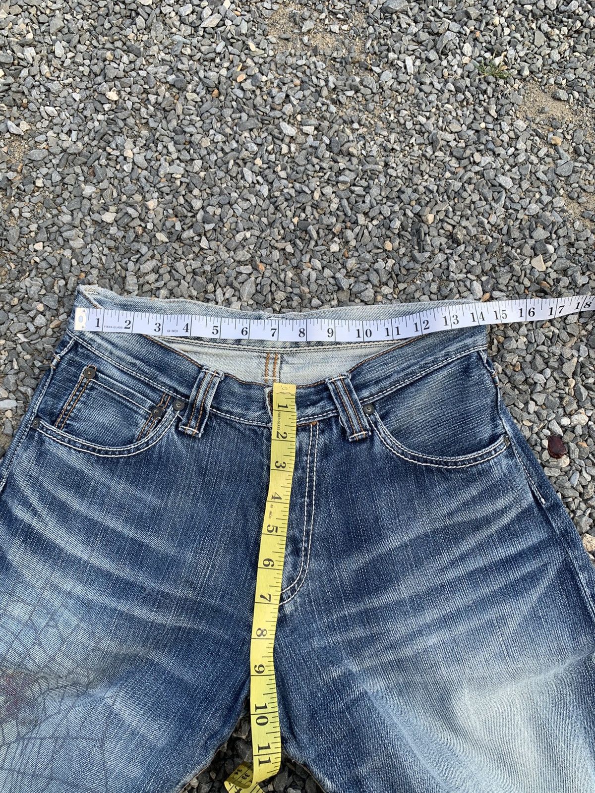 Japanese Brand ICHINOI JAPANESE SELVEDGE RAW RUSTY DISTRESSED DENIM Size US 28 / EU 44 - 19 Thumbnail