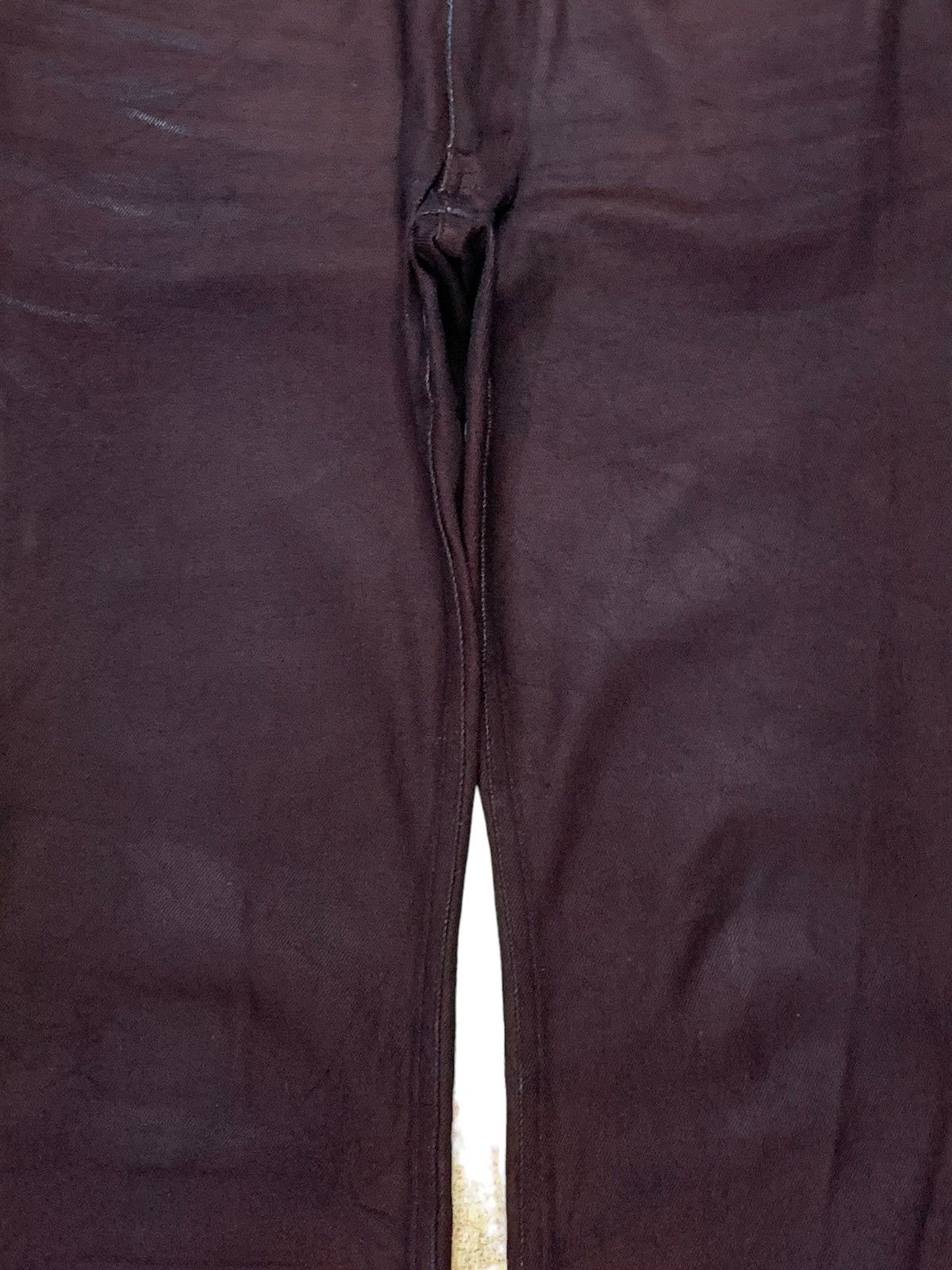 Or Glory Vintage Japanese Or Glory Waxed Leather Style Flared Jeans Size US 28 / EU 44 - 5 Thumbnail
