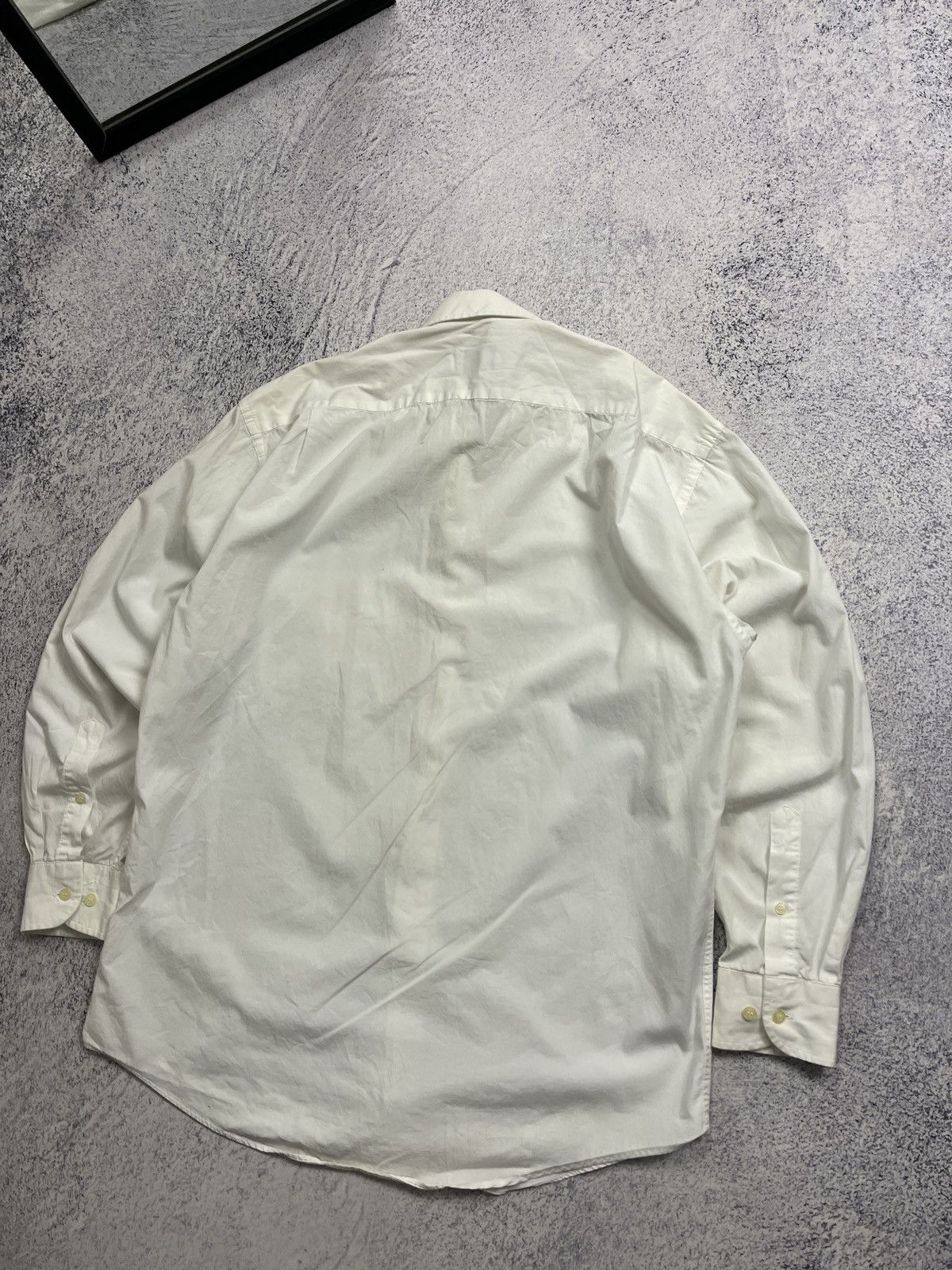 Vintage × Yves Saint Laurent Vintage 90s Yves Saint Laurent Pocket Logo Button Up Shirt Size US L / EU 52-54 / 3 - 12 Thumbnail