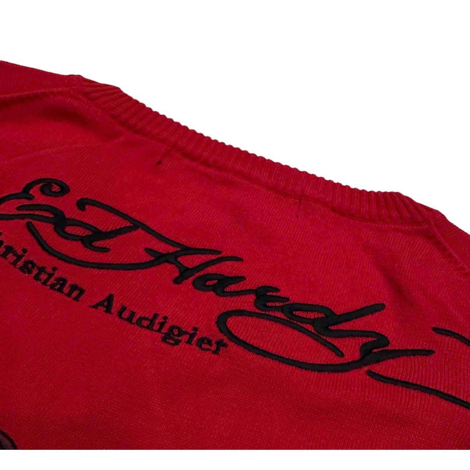 Ed Hardy Ed Hardy by Christian Audigier V-Neck Sweater Vest in Red Size US XXL / EU 58 / 5 - 5 Thumbnail
