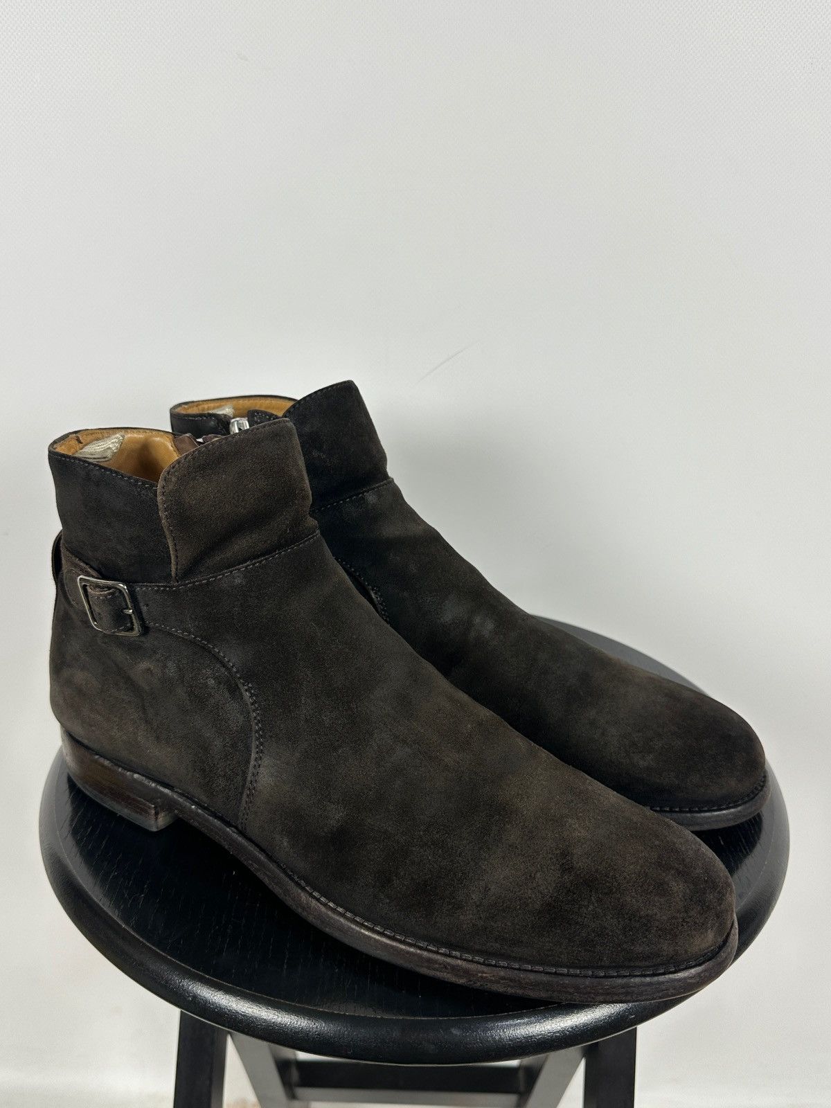 Officine Creative Officine Creative Brown Suede Biker Buckle Strap Boots Size US 10 / EU 43 - 5 Thumbnail