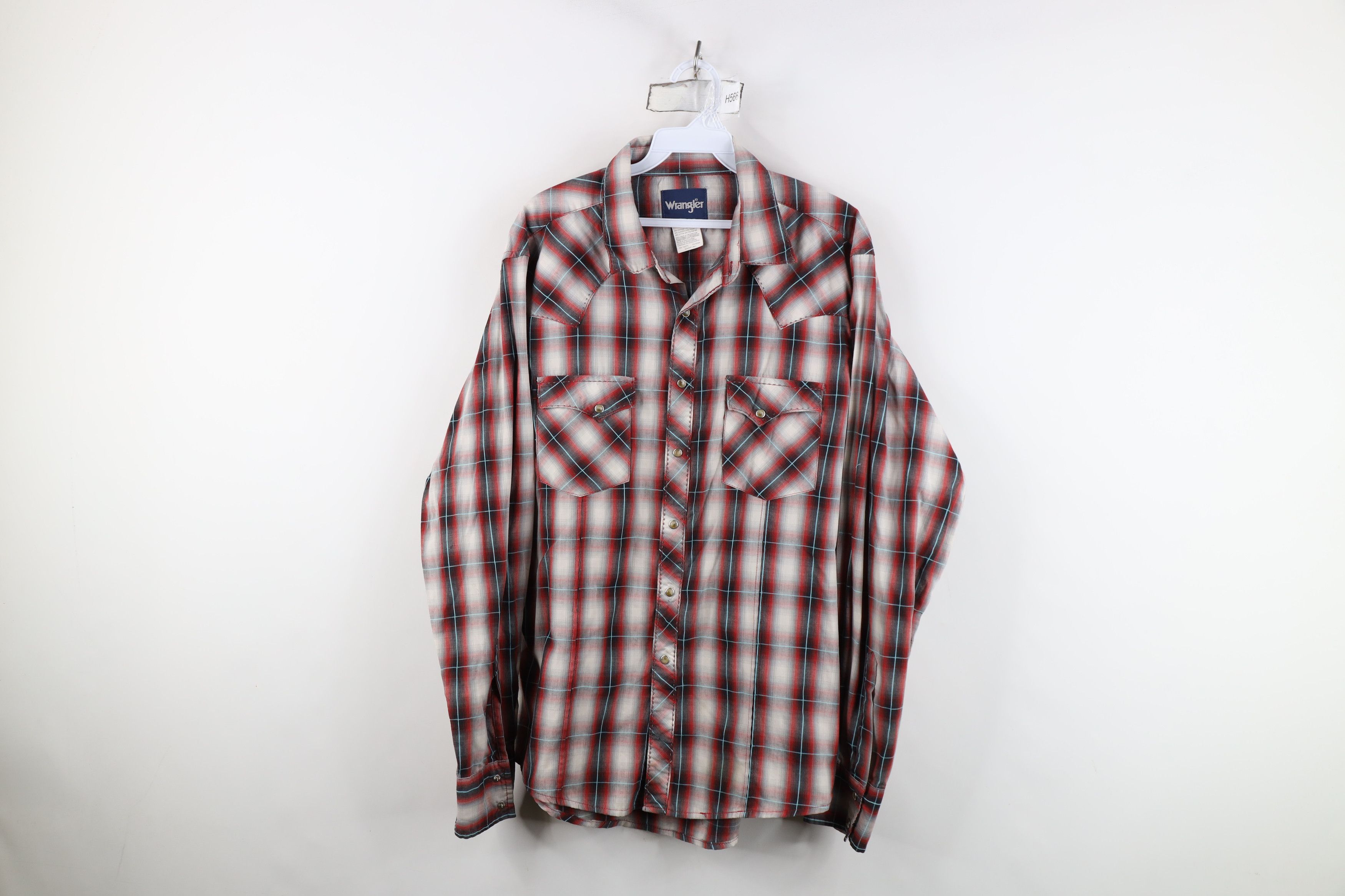 Wrangler Vintage Wrangler Rodeo Cowboy Snap Button Shirt Plaid Size US L / EU 52-54 / 3 - 1 Thumbnail