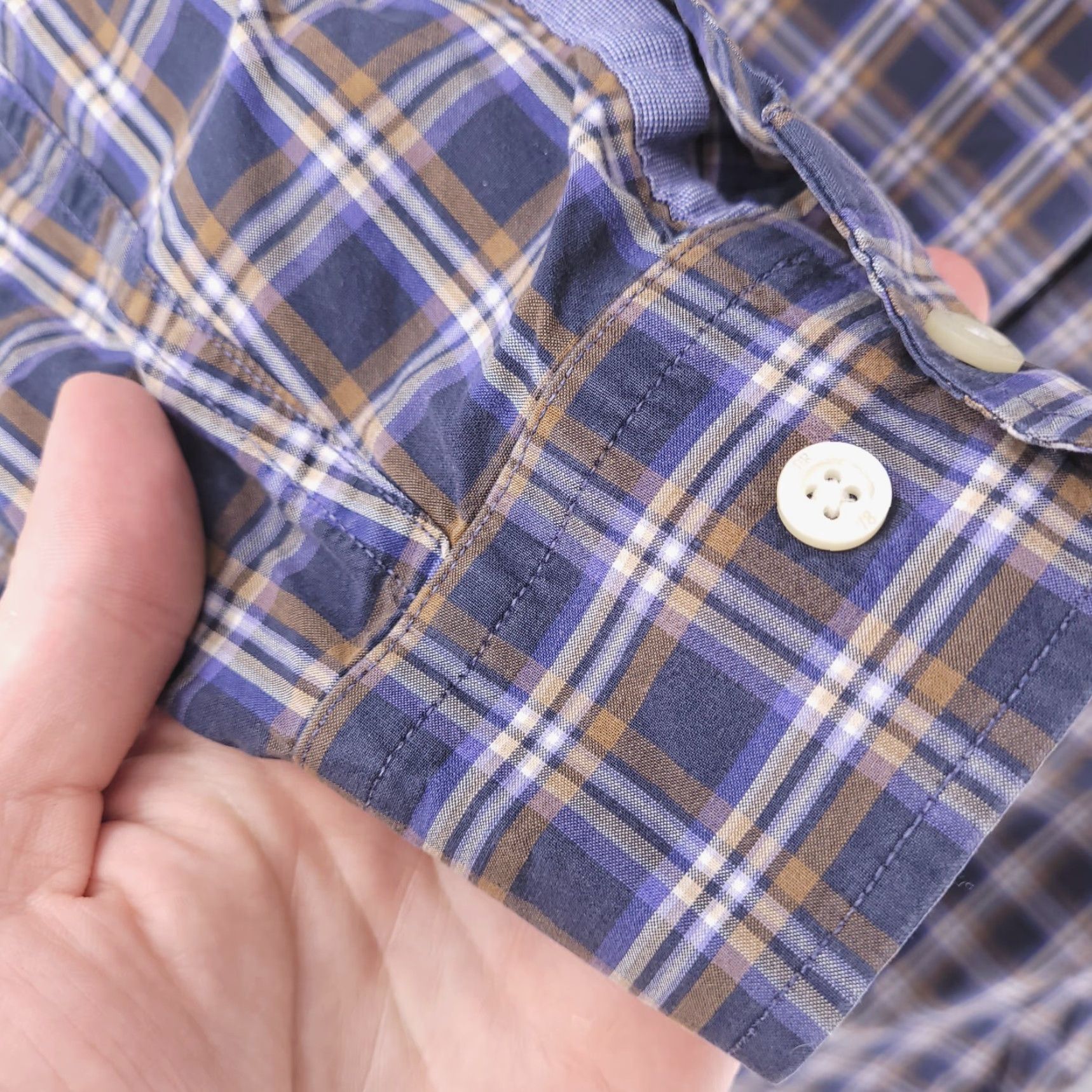 Banana Republic Banana Republic Shirt Mens Medium Check Blue Long Sleeve Button-Up Shirt Mens Medium Blue Check Cotton Shirt Size US M / EU 48-50 / 2 - 3 Thumbnail