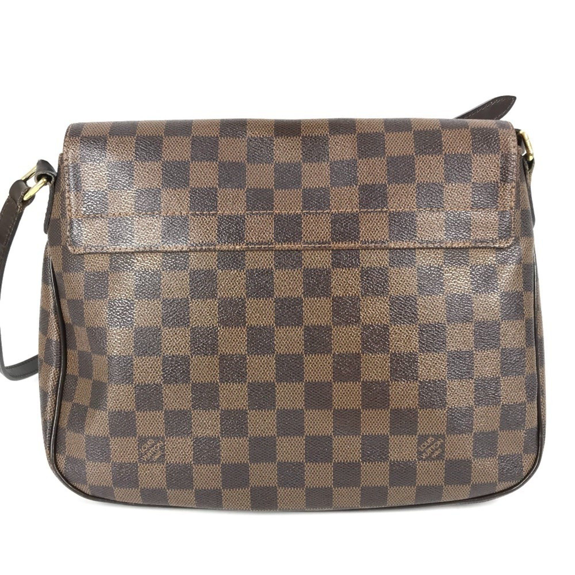 Louis Vuitton N41178 Damier Buzace Roseberry Crossbody Bag Flap Shoulder Canvas Women's Ebene Brown