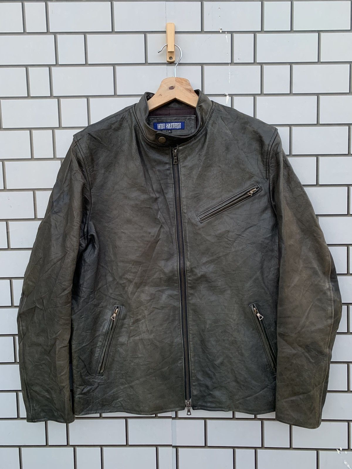14th Addiction Vintage Japanese Brand Cuir Standard Leather Jacket Size US L / EU 52-54 / 3 - 1 Thumbnail