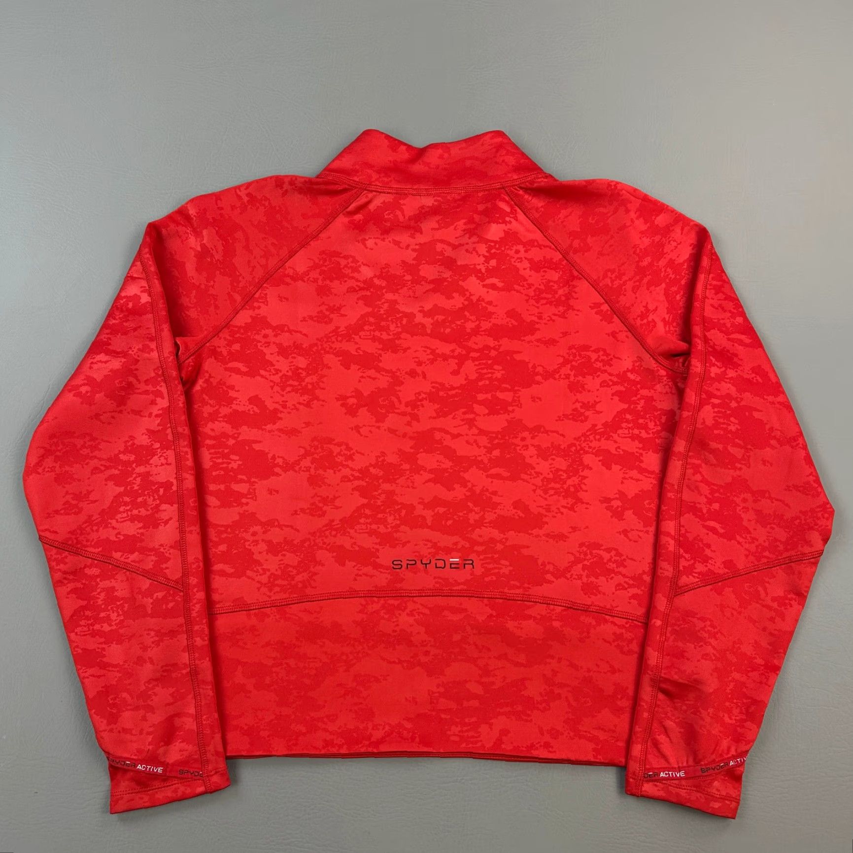 Spyder Spyder Active Pullover Women’s Large Red Camouflage 1/4 Zip Performance Athleisure Gym Shirt Size L / US 10 / IT 46 - 6 Thumbnail