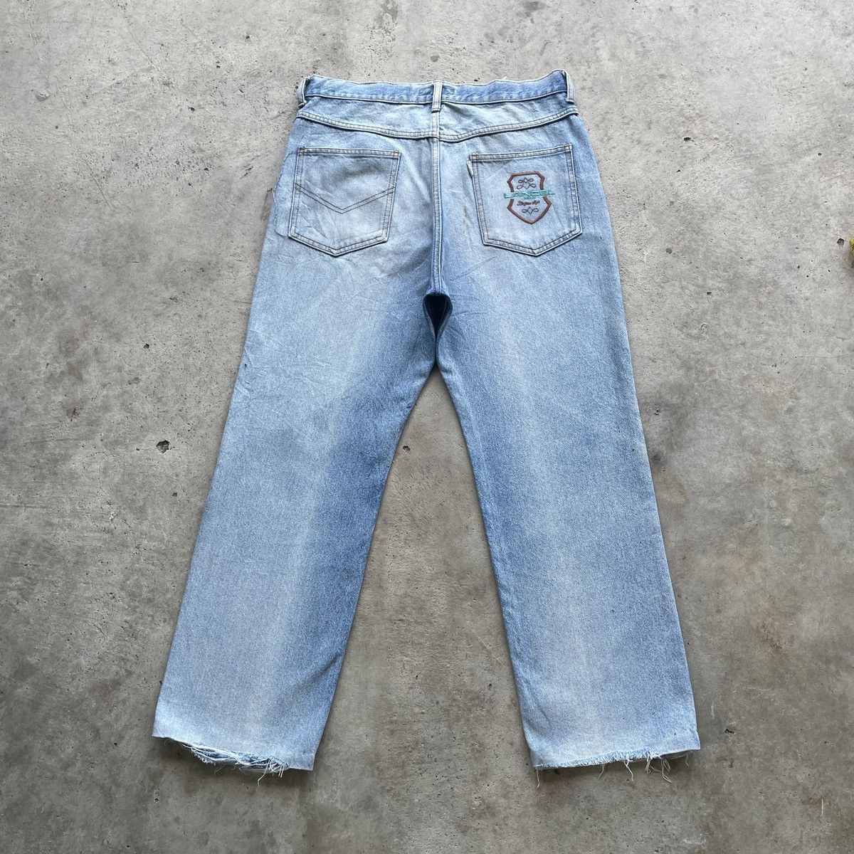 Lancel Vintage Lancel Paris Faded Distressed Painter Jeans Pants Size US 32 / EU 48 - 1 Thumbnail