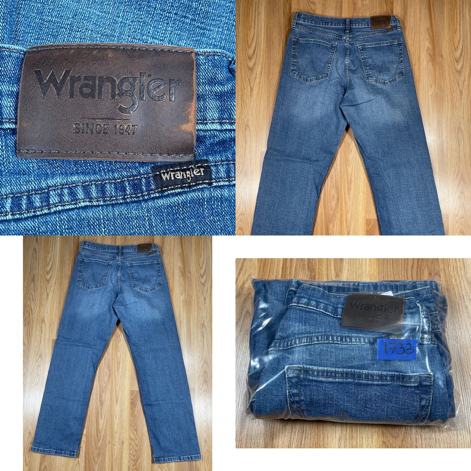 Wrangler Wrangler Jeans Men’s 32Wx32L Relaxed Fit Straight Leg Stretch Blue Denim Pants Size US 32 / EU 48 - 9 Thumbnail