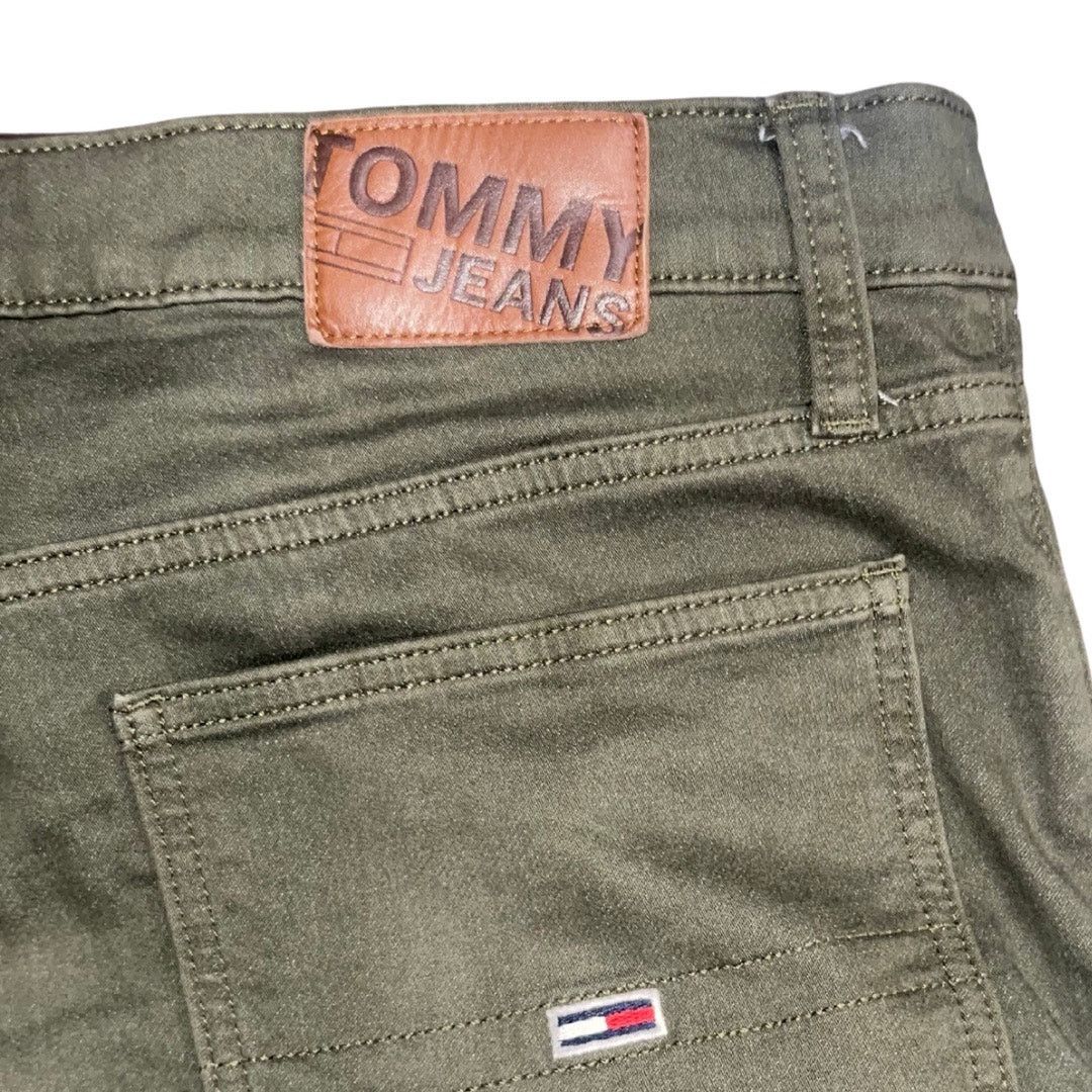 Tommy Hilfiger Jeans Chino Denim Green Slim Fit Pants 36x32 Streetwear Chic Size US 36 / EU 52 - 4 Thumbnail
