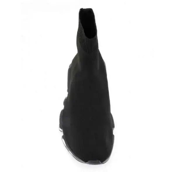 Balenciaga o1s1wg110824 Speed Recycled Knit Graffiti Sneaker Black Size US 11 / EU 44 - 5 Thumbnail