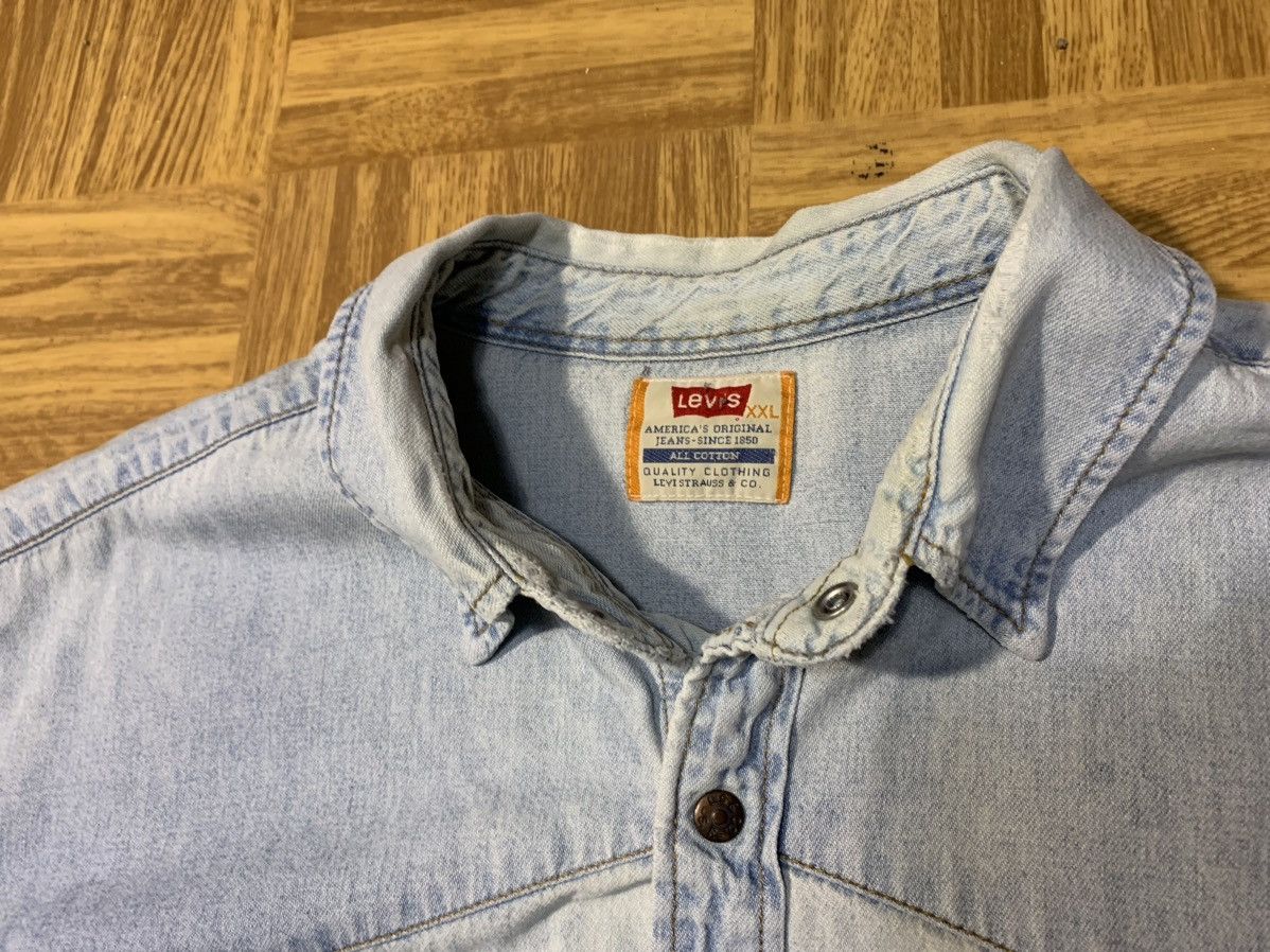 Levi's × Vintage Rare LEVI'S Vintage 80's Men's Light Blue Western Shirt XXL Size US XXL / EU 58 / 5 - 6 Thumbnail