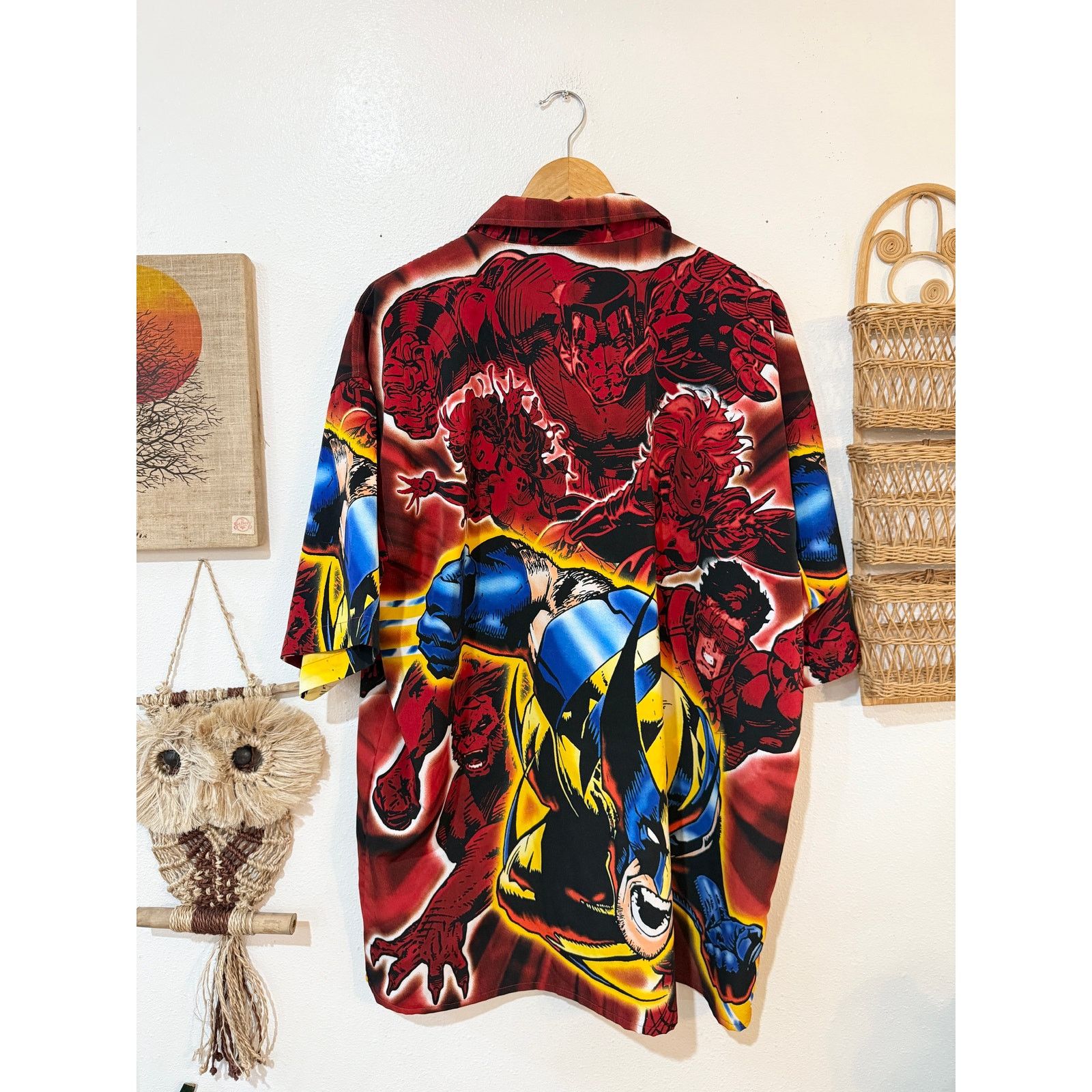 Marvel Comics Y2K Marvel X-Men Wolverine All Over Print Button Up size XL Size US XL / EU 56 / 4 - 6 Thumbnail