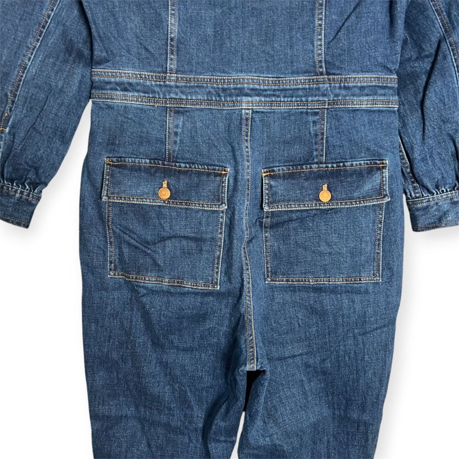 Madewell Madewell Indigo Denim Utility Jumpsuit Size 8 Size 30" / US 8 / IT 44 - 13 Thumbnail