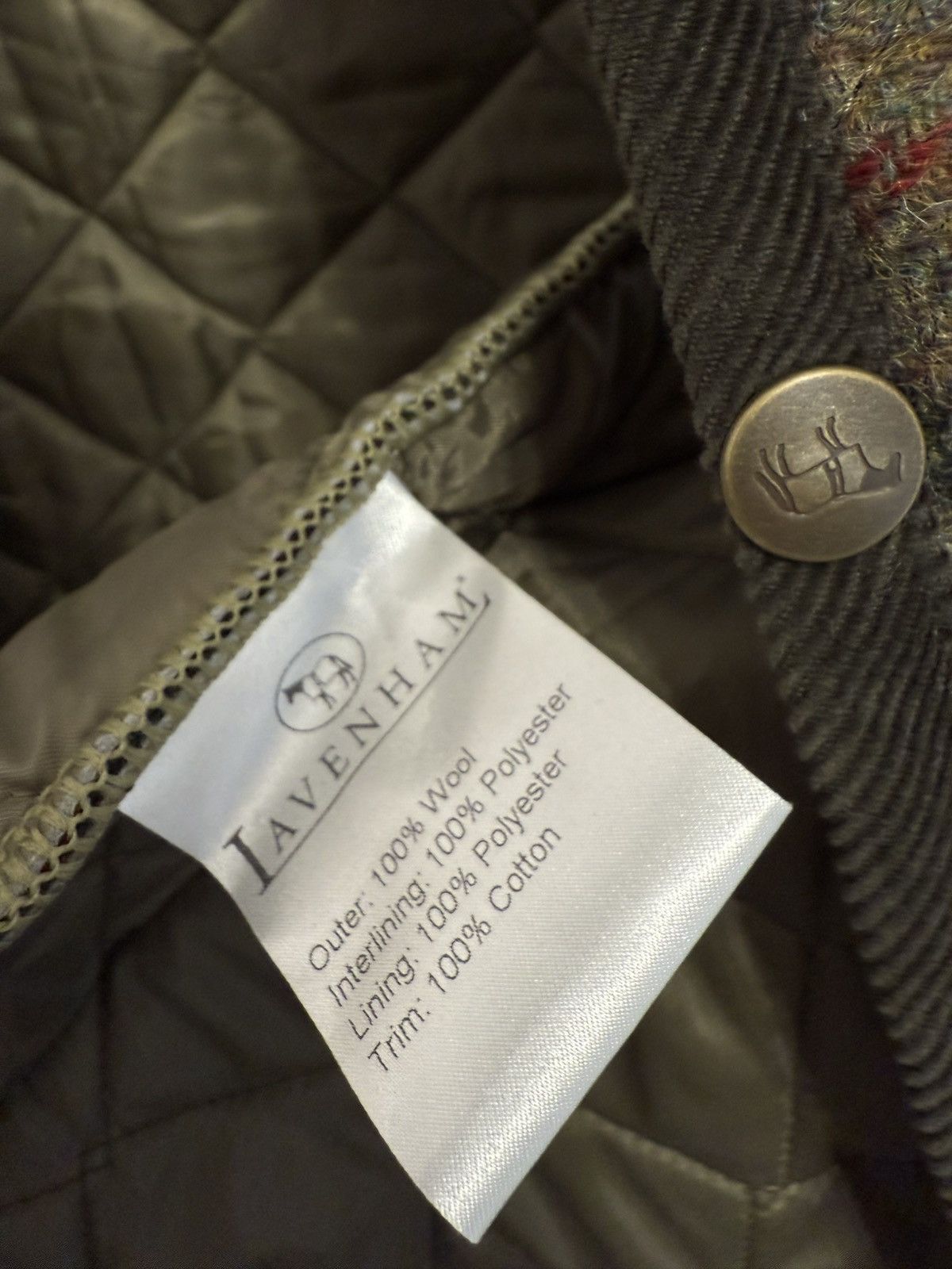 Lavenham LAVENHAM x HOUSES THORNHAM Shetland Wool Tweed Quilted Gilet Size US XXL / EU 58 / 5 - 9 Thumbnail
